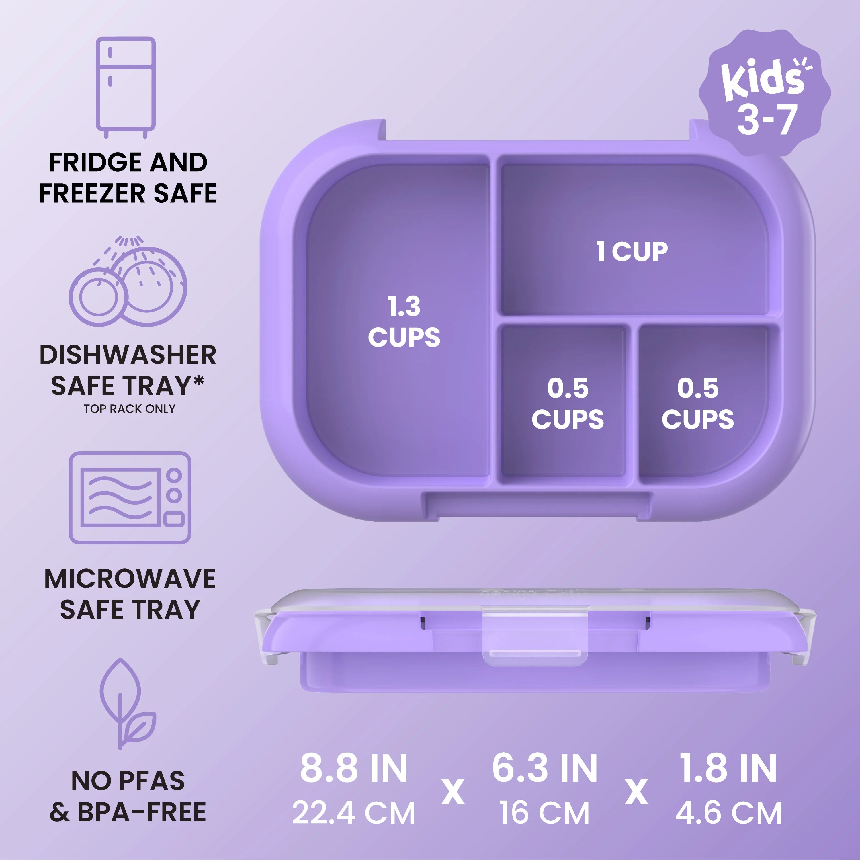 Bentgo Chill Kids Tray with Transparent Cover