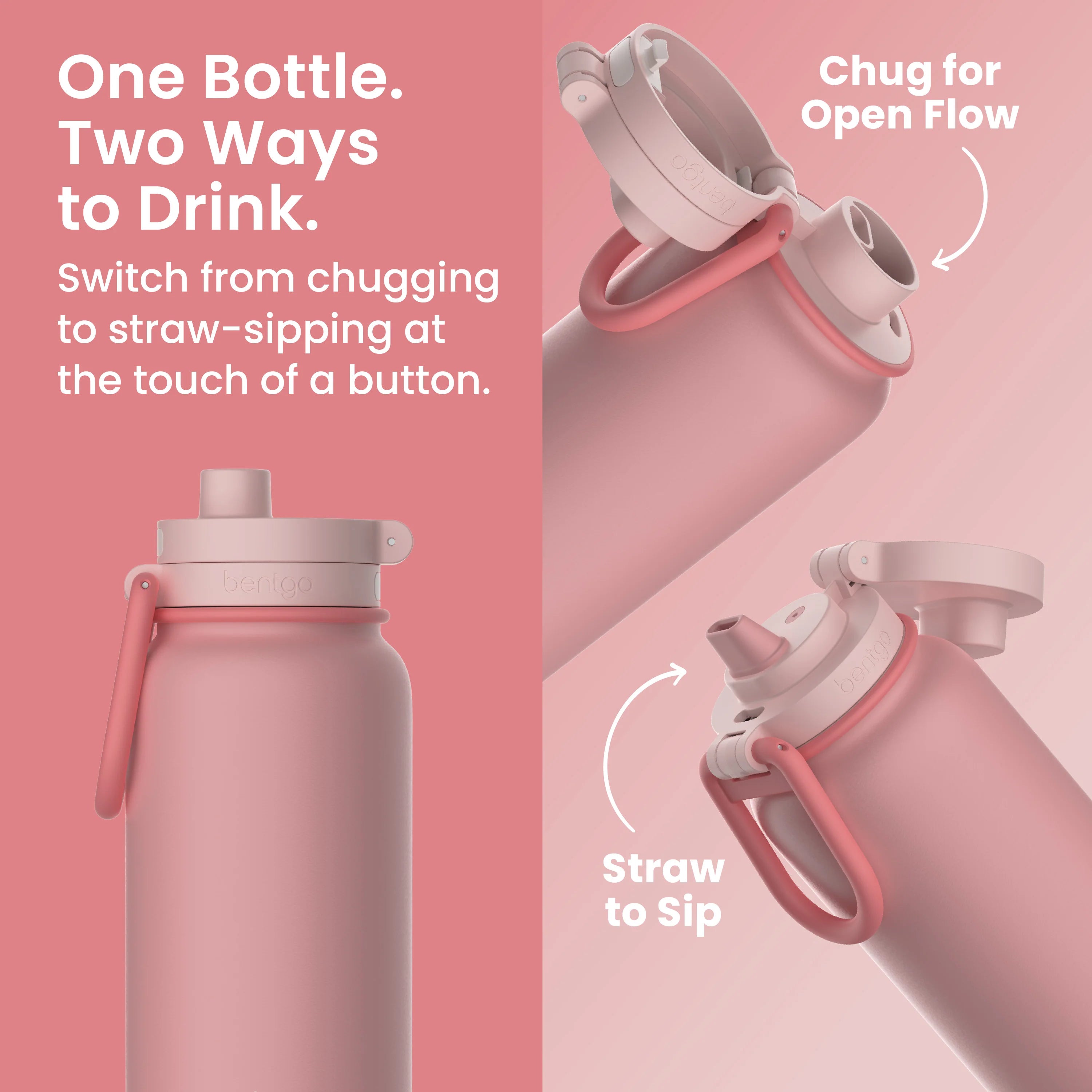 Bentgo Flip 2-in-1 Water Bottle (24 fl oz)