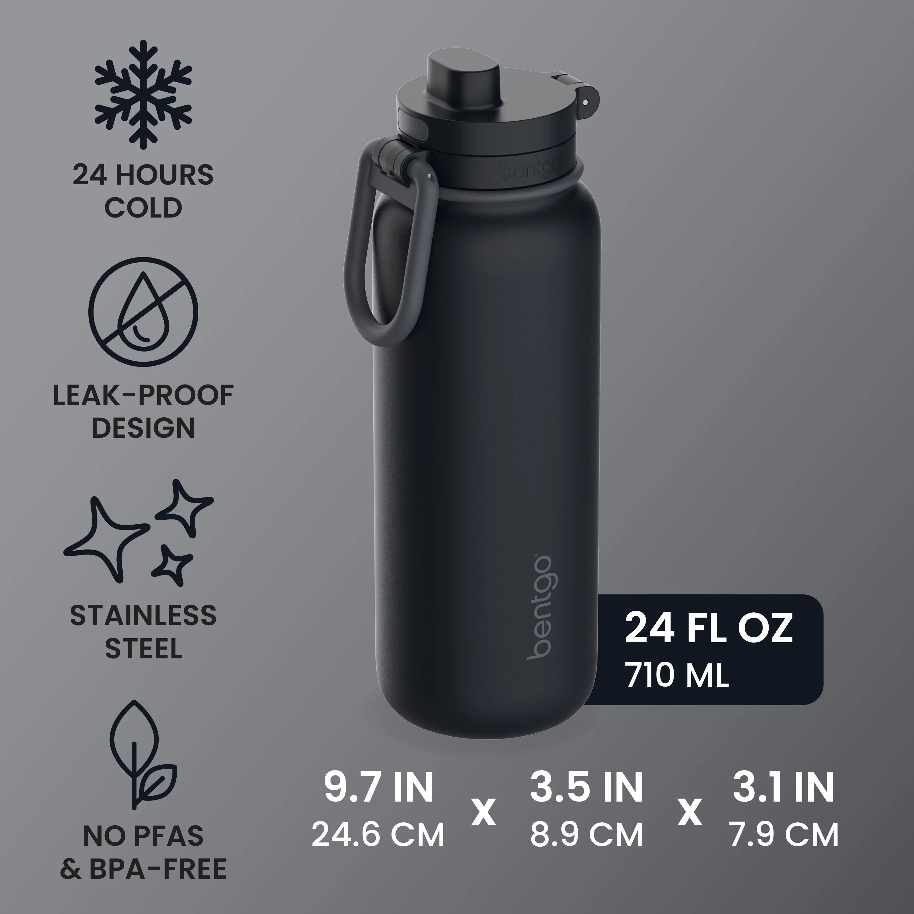 Bentgo Flip 2-in-1 Water Bottle (24 fl oz)