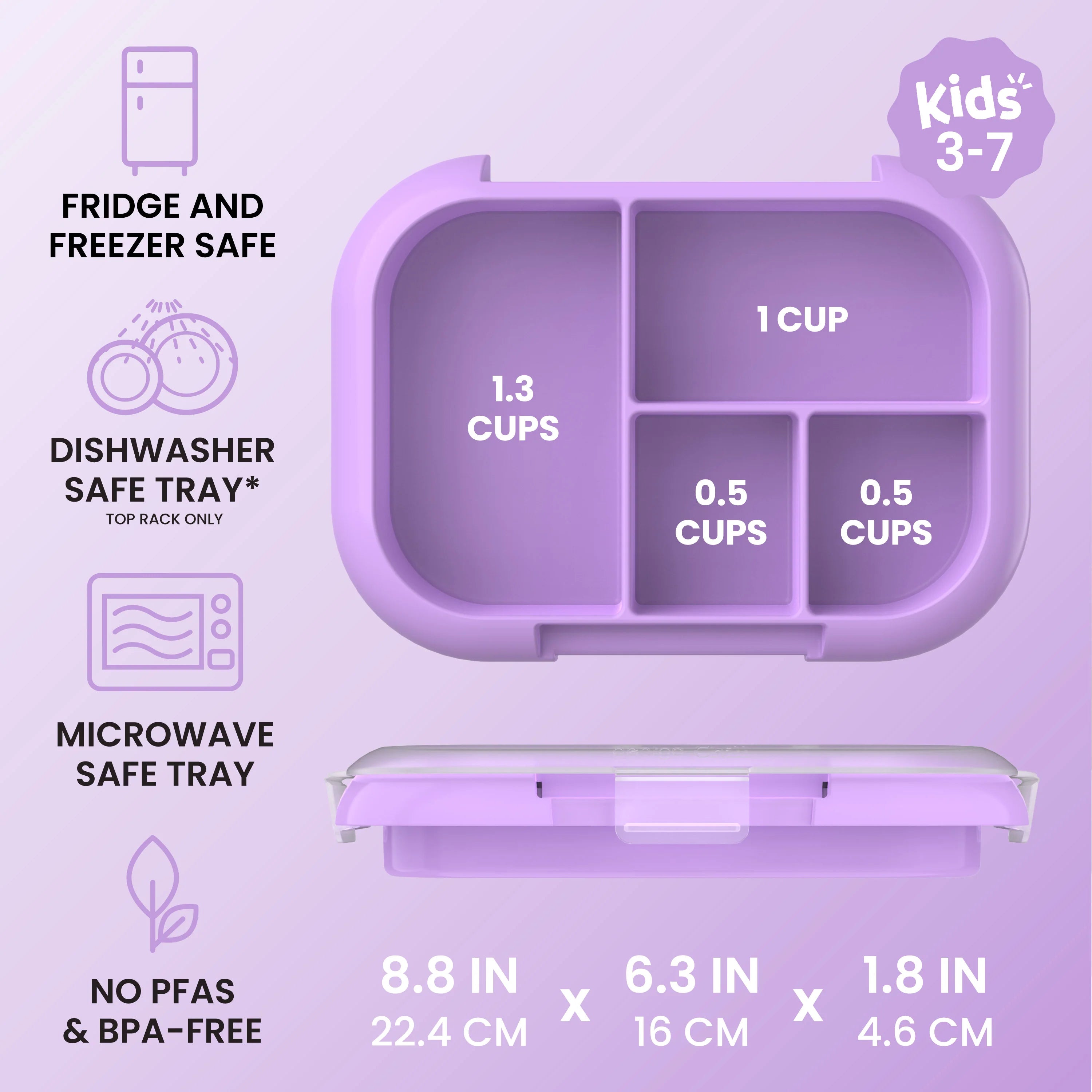 Bentgo Chill Kids Tray with Transparent Cover