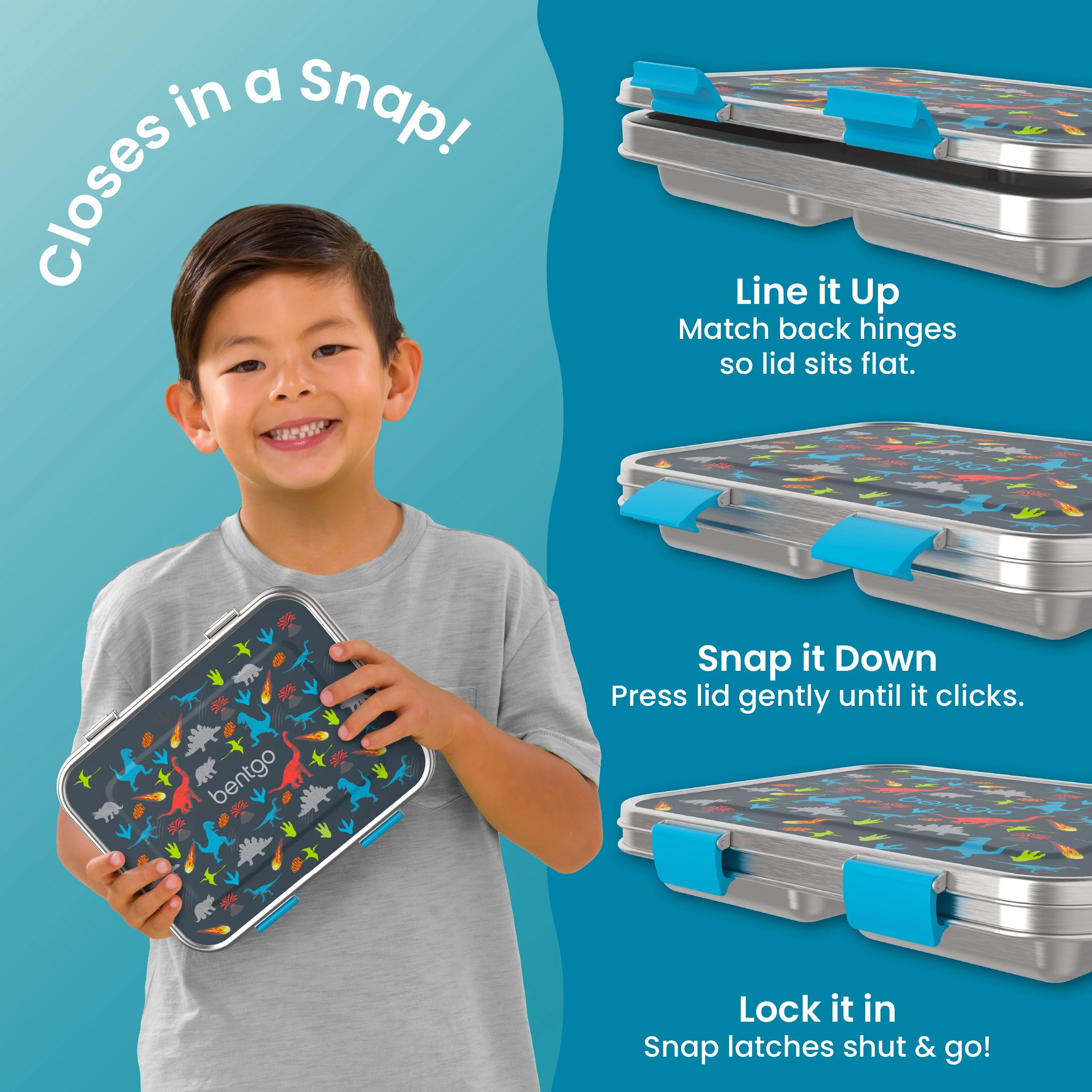 Bentgo Kids Stainless Steel Prints Lunch Box