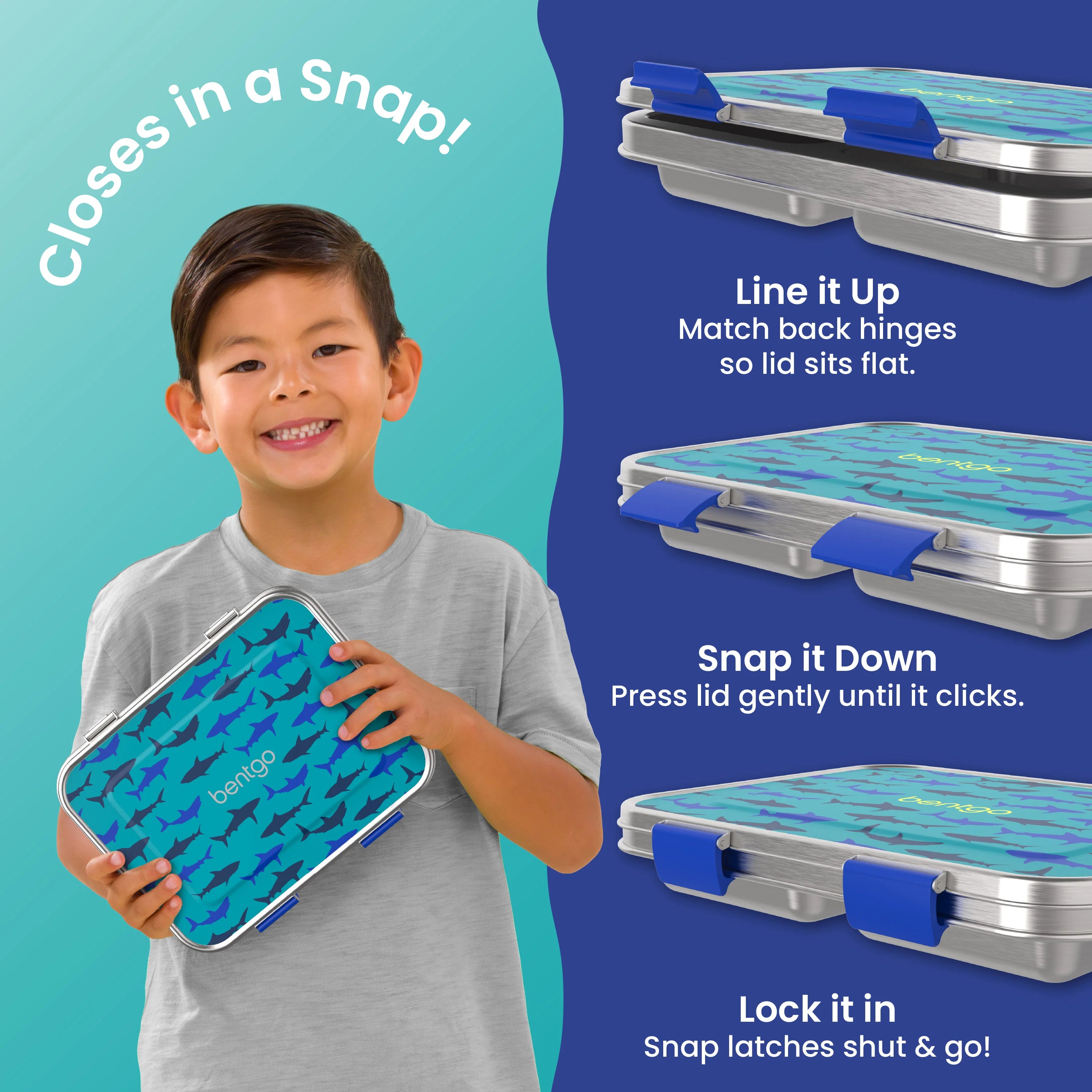 Bentgo Kids Stainless Steel Prints Lunch Box