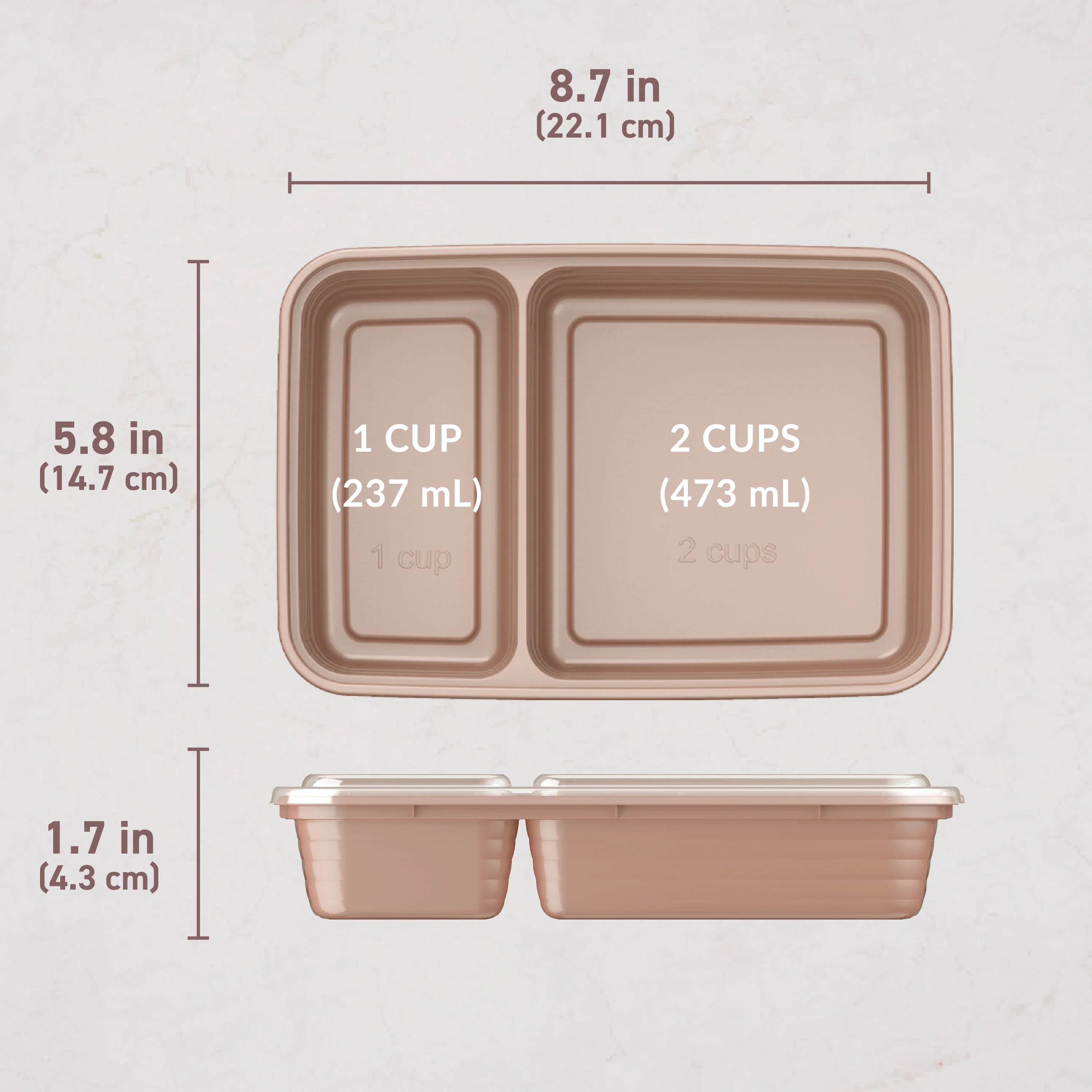 Bentgo Prep 2-Compartment Meal Prep Containers (20-Piece)