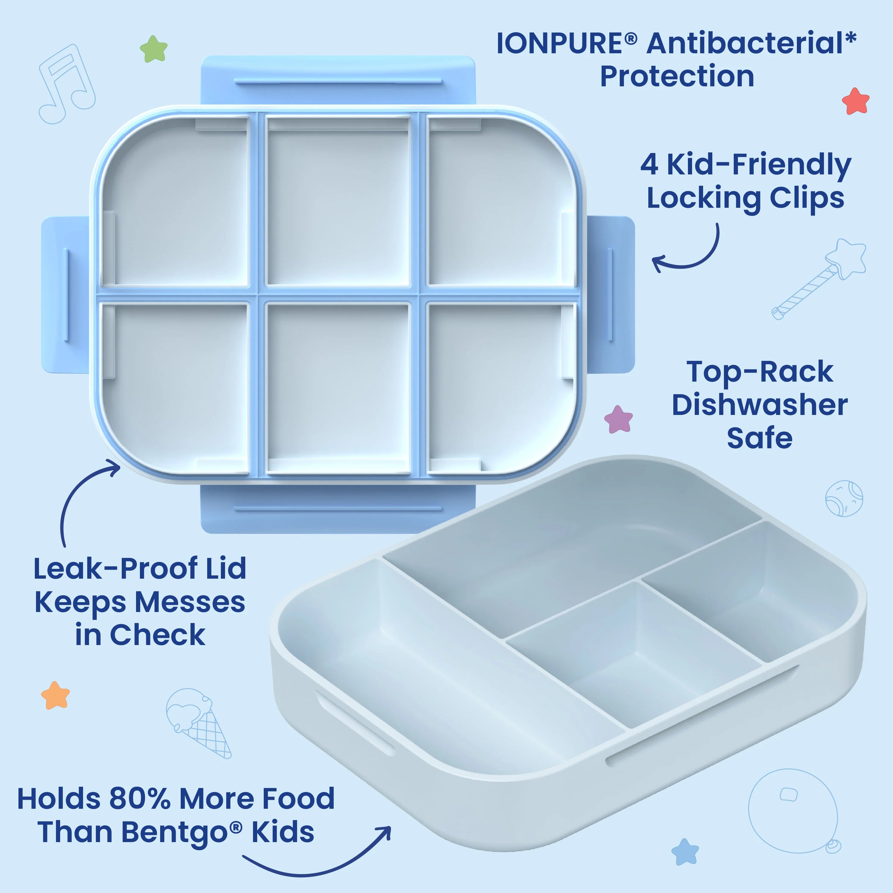 Bentgo + Bluey Kids Snap & Go Lunch Box