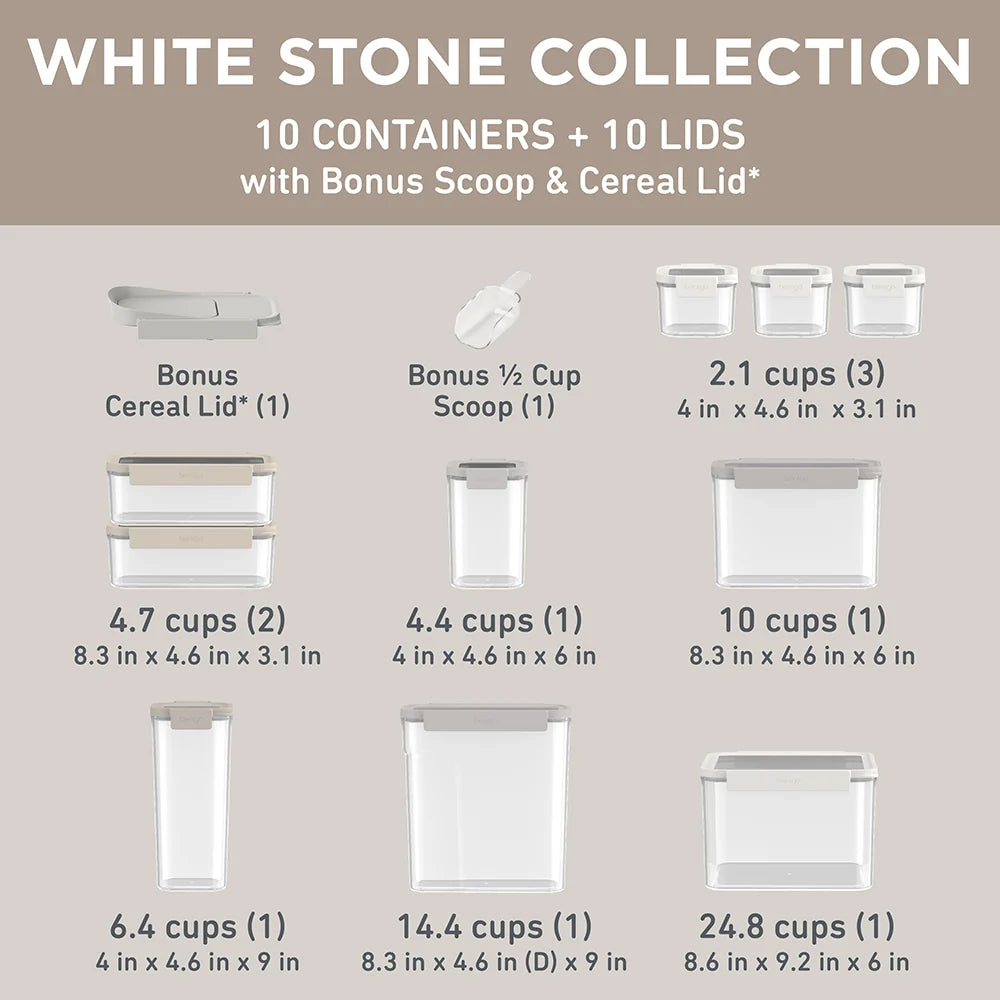 Bentgo Pantry Airtight Food Storage Containers (22-pcs)