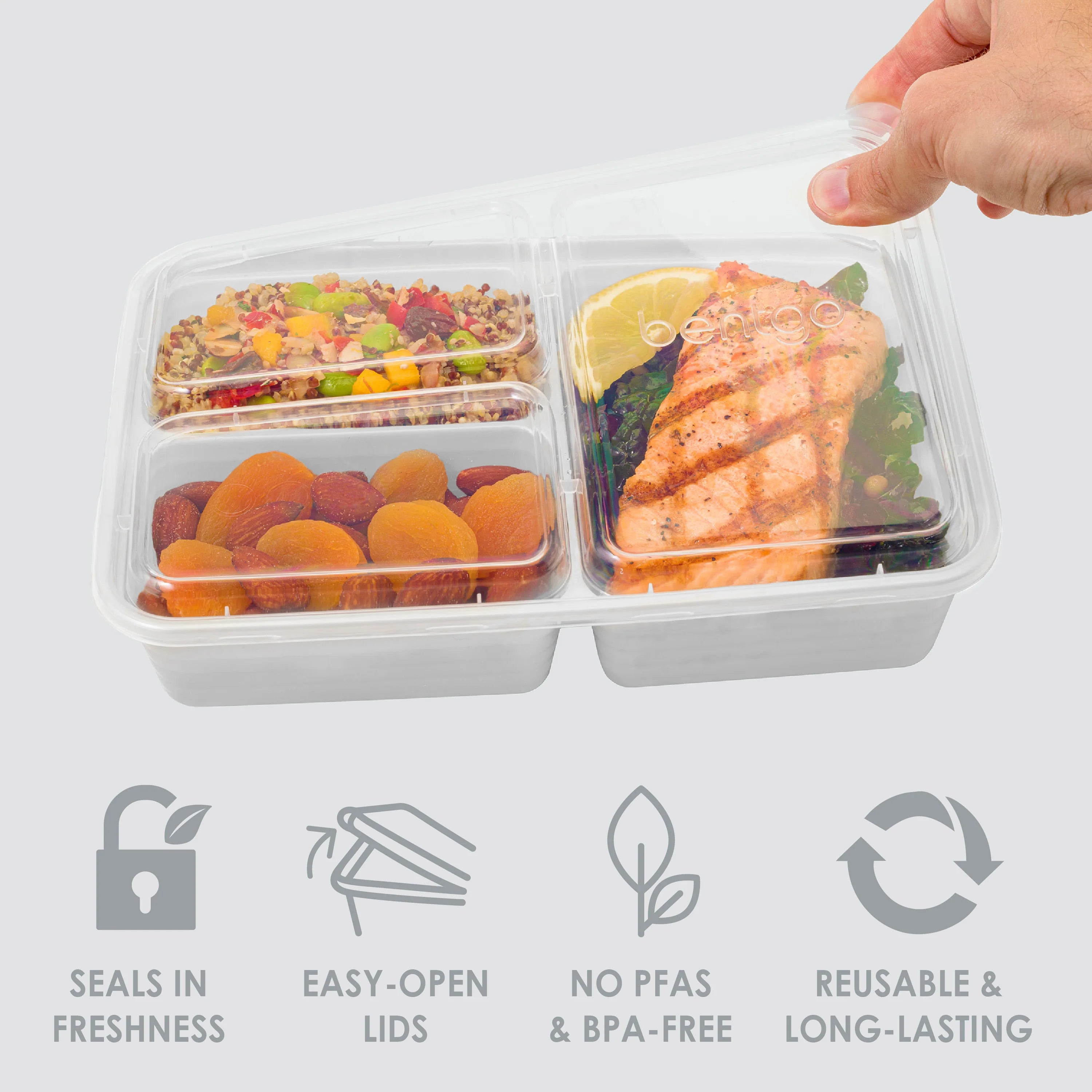 Bentgo Prep 3-Compartment Meal Prep Containers (20-Piece)