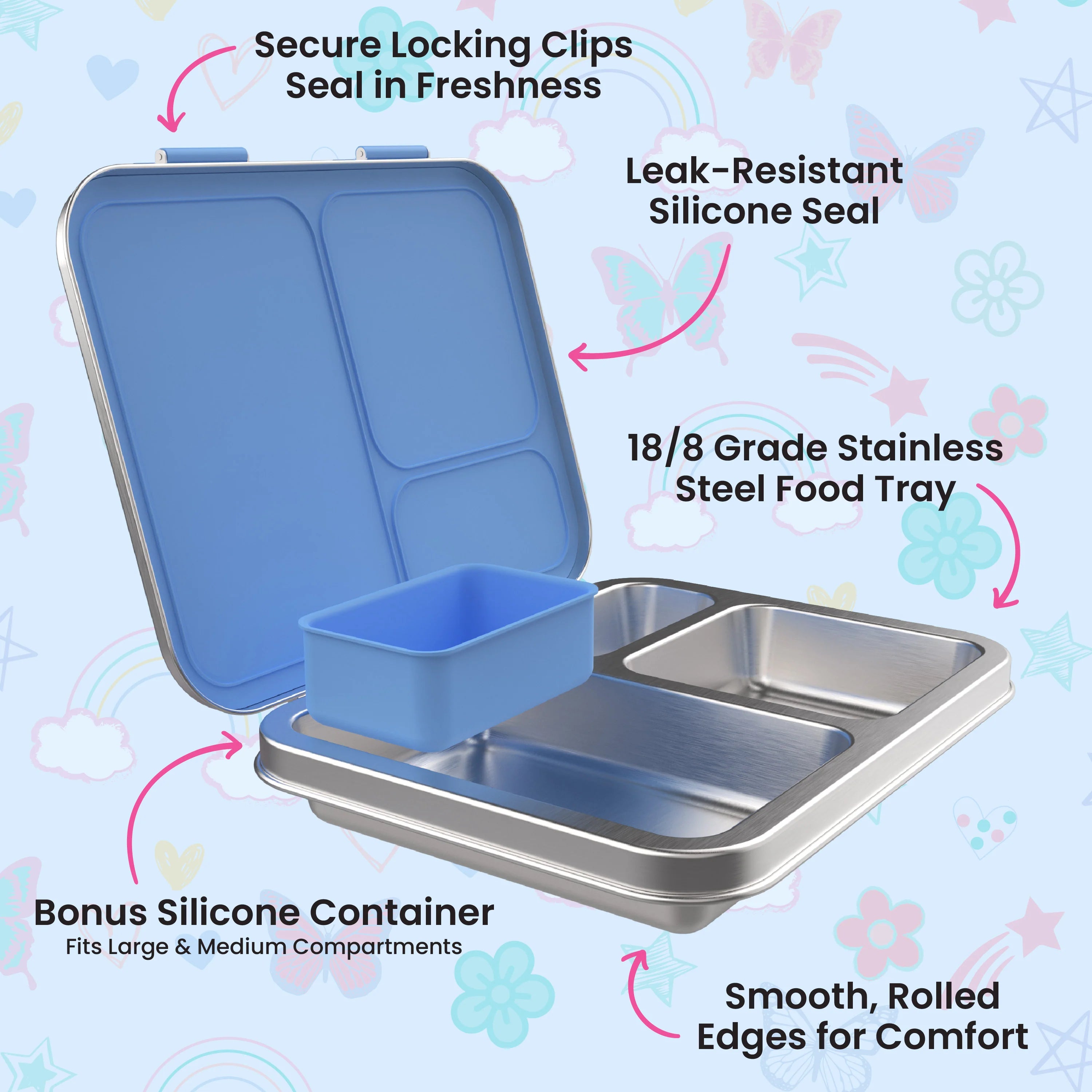 Bentgo Kids Stainless Steel Prints Lunch Box