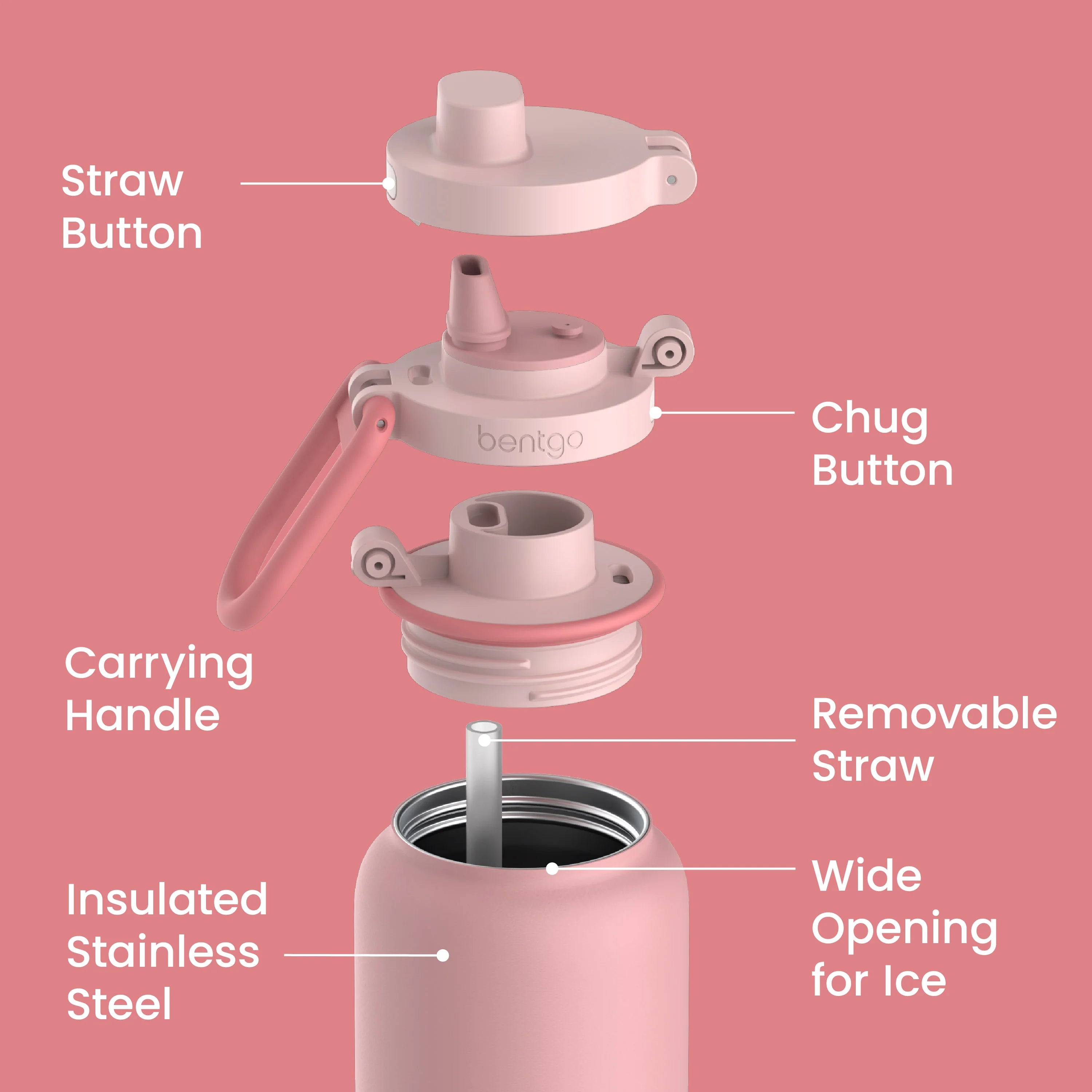 Bentgo Flip 2-in-1 Water Bottle (24 fl oz)