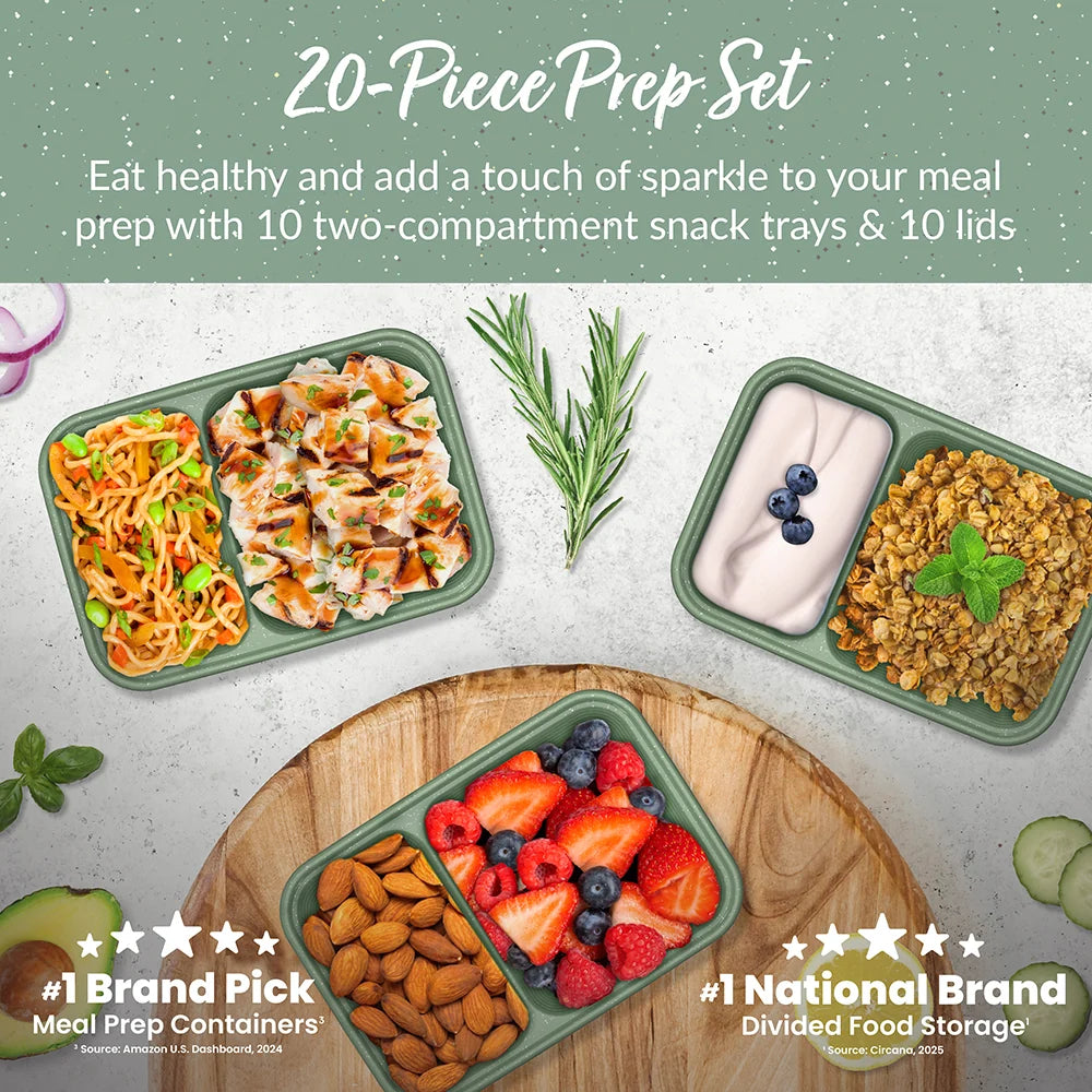 Bentgo Prep 2-Compartment Snack Containers (20-Piece)