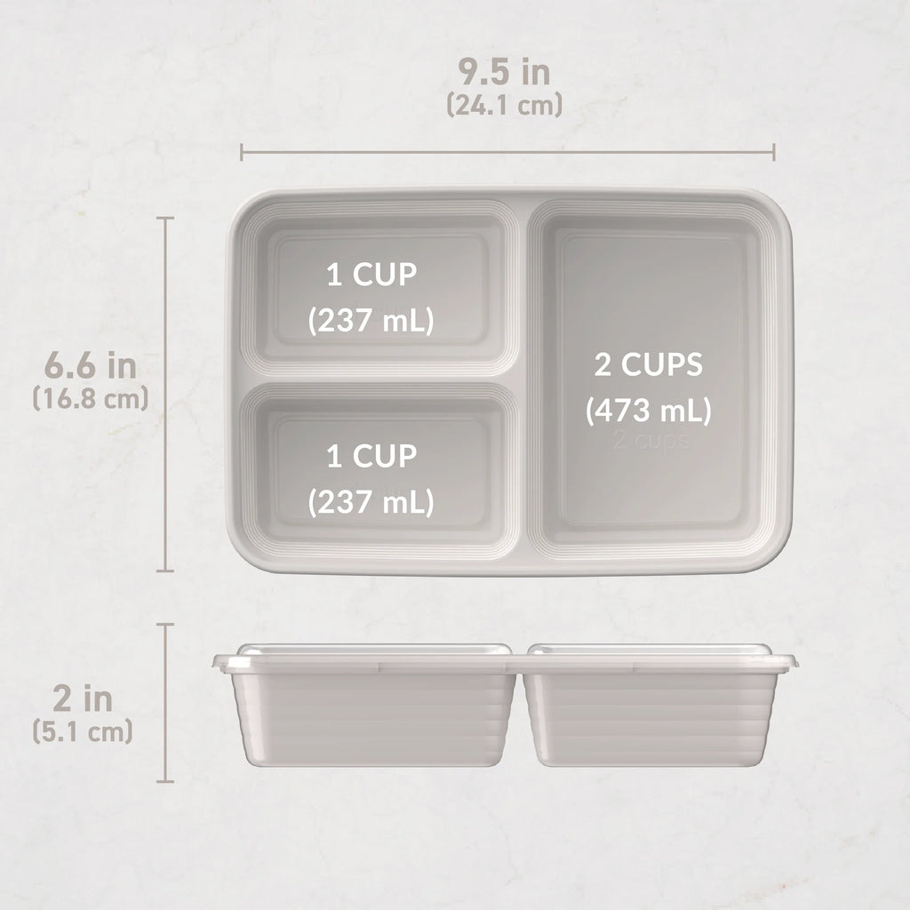 Bentgo Prep 3-Compartment Meal Prep Containers (20-Piece)