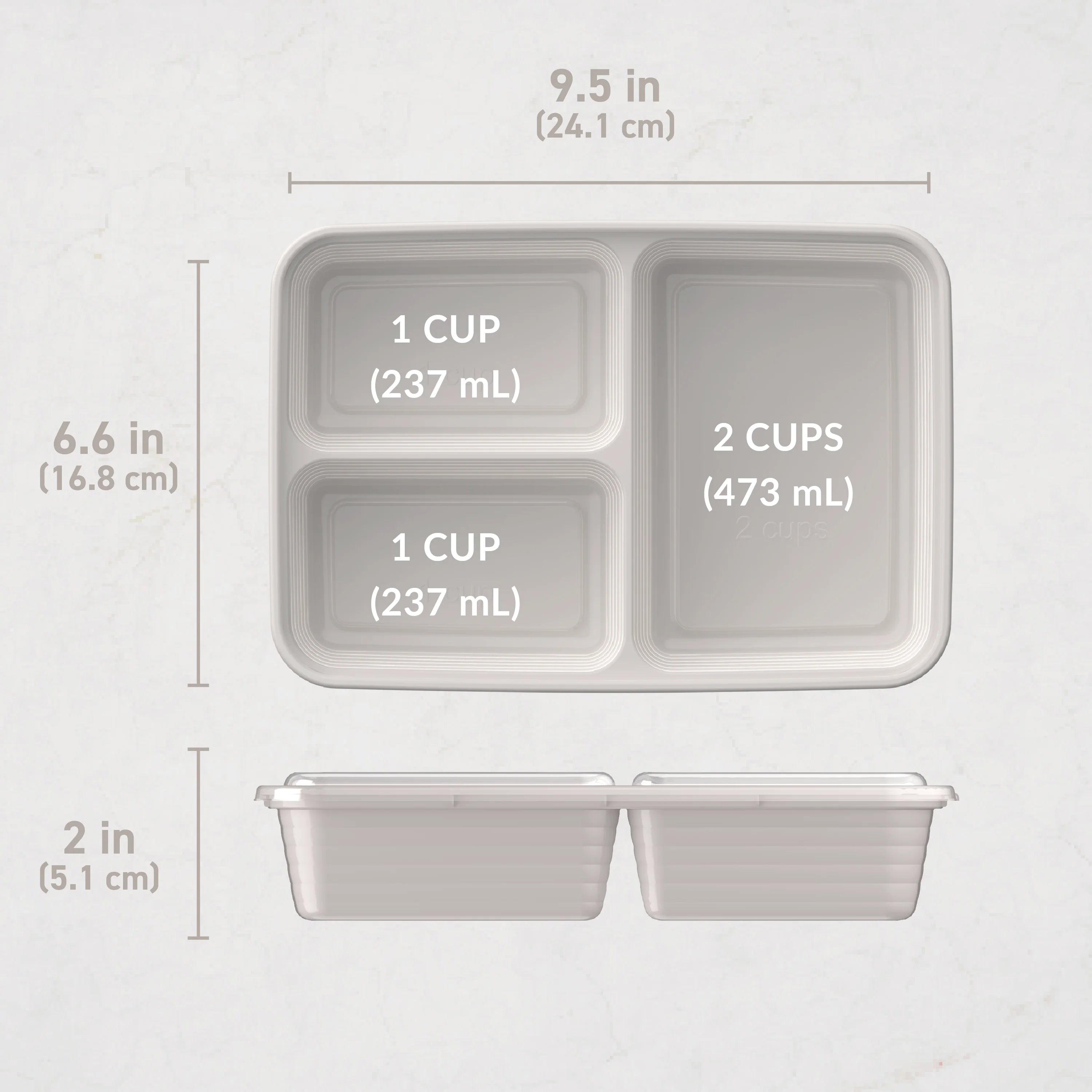 Bentgo Prep 3-Compartment Meal Prep Containers (20-Piece)