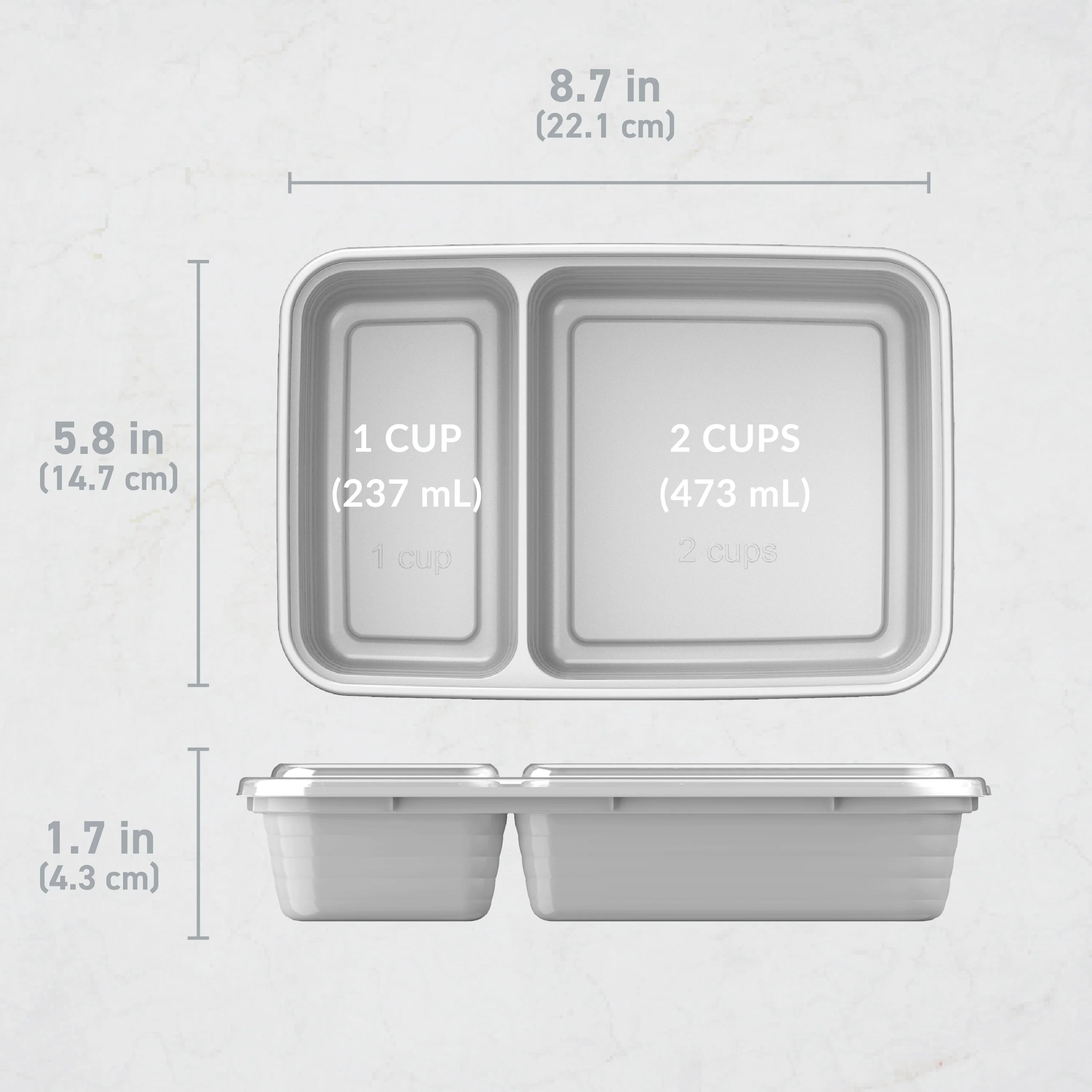 Bentgo Prep 2-Compartment Meal Prep Containers (20-Piece)