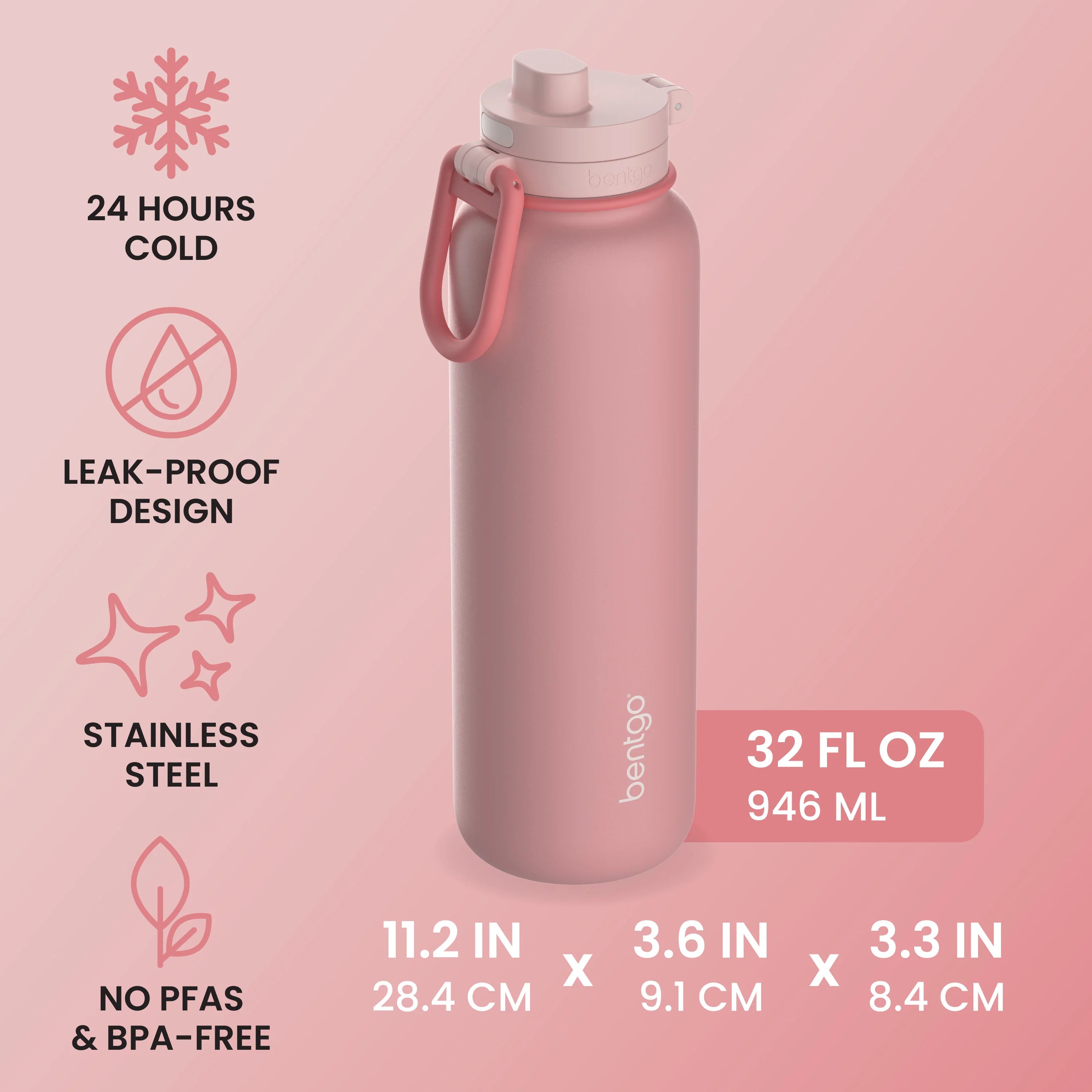 Bentgo Flip 2-in-1 Water Bottle (32 fl oz)