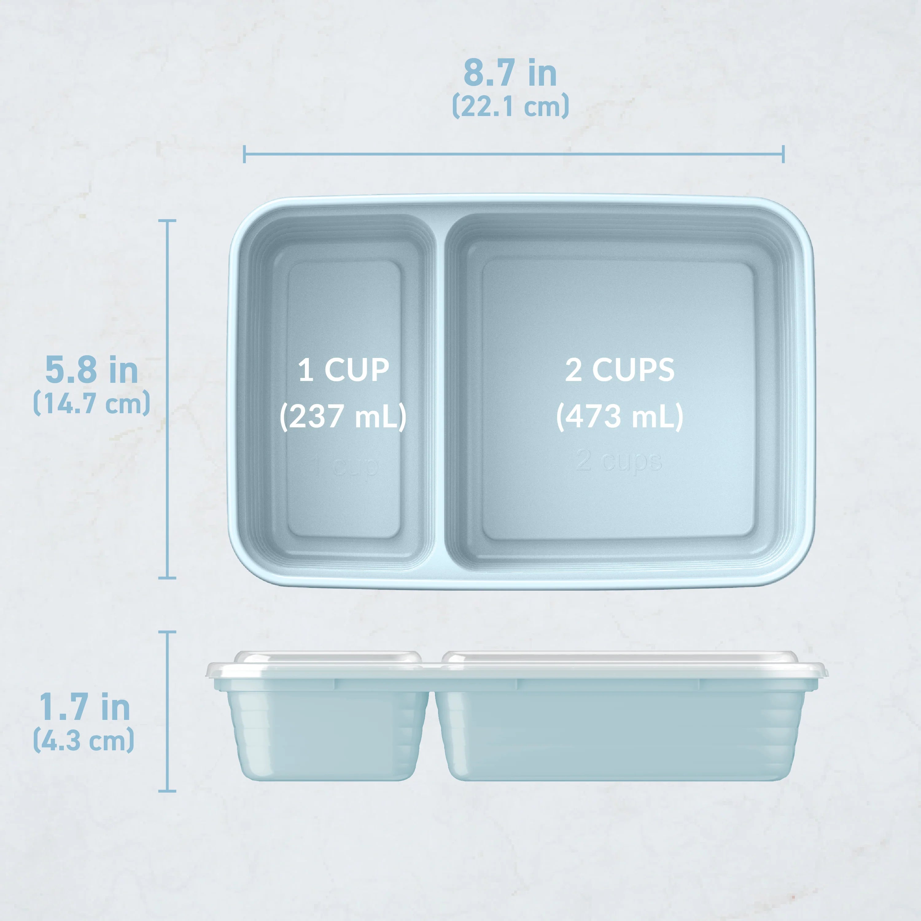 Bentgo Prep 2-Compartment Meal Prep Containers (20-Piece)