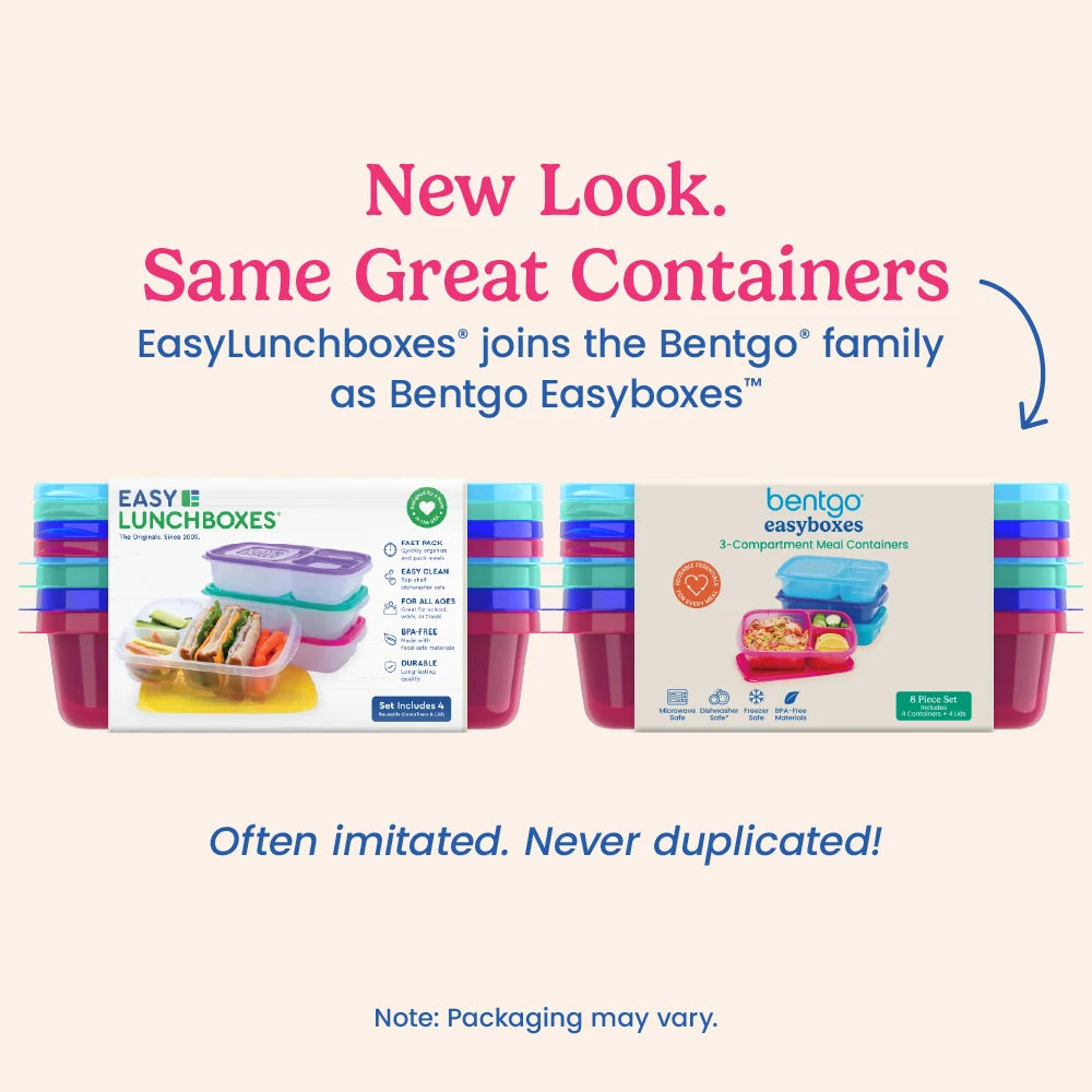 Bentgo Easyboxes 3-Compartment Food Containers 8-Piece Set