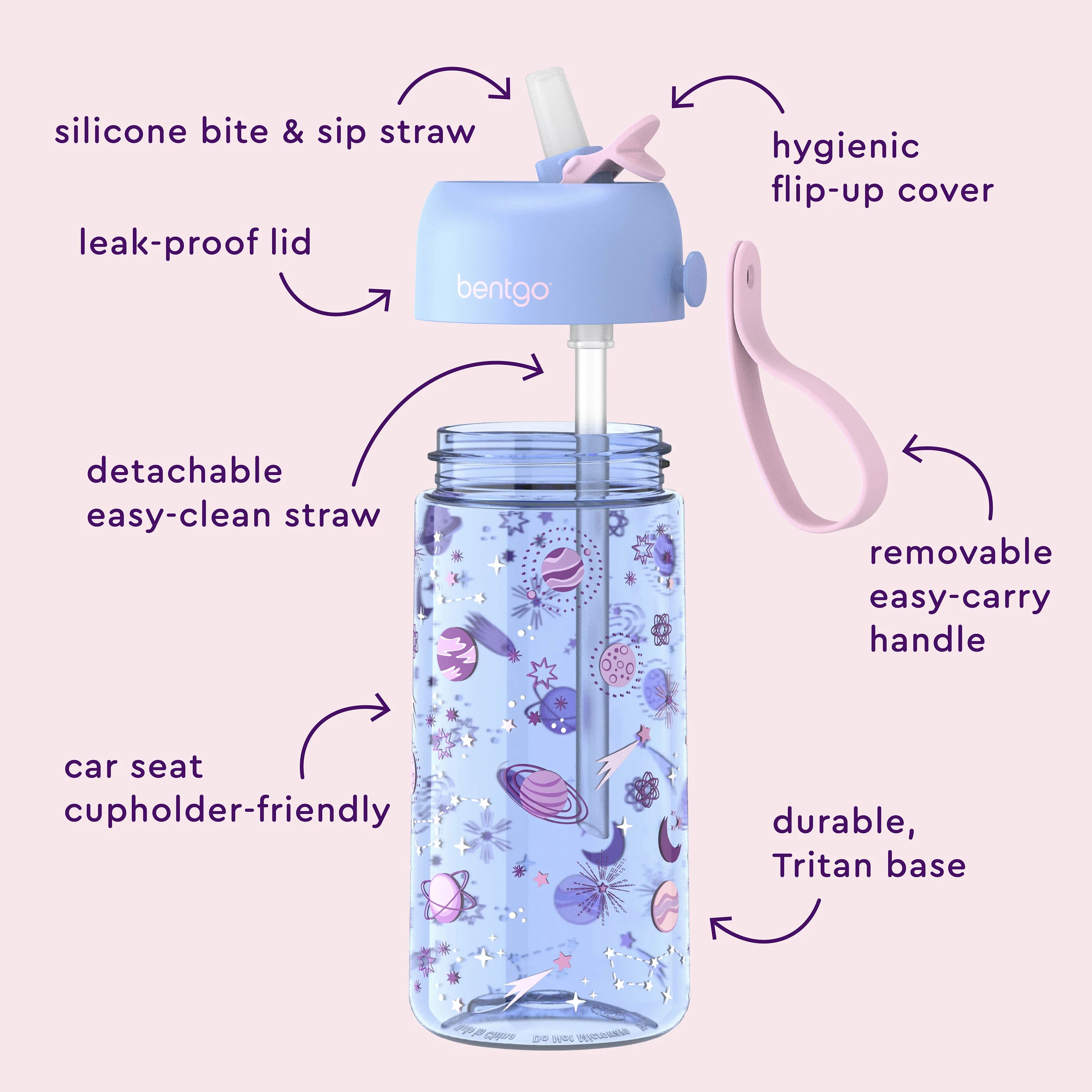 Bentgo Kids Prints Water Bottle (2-Pack)