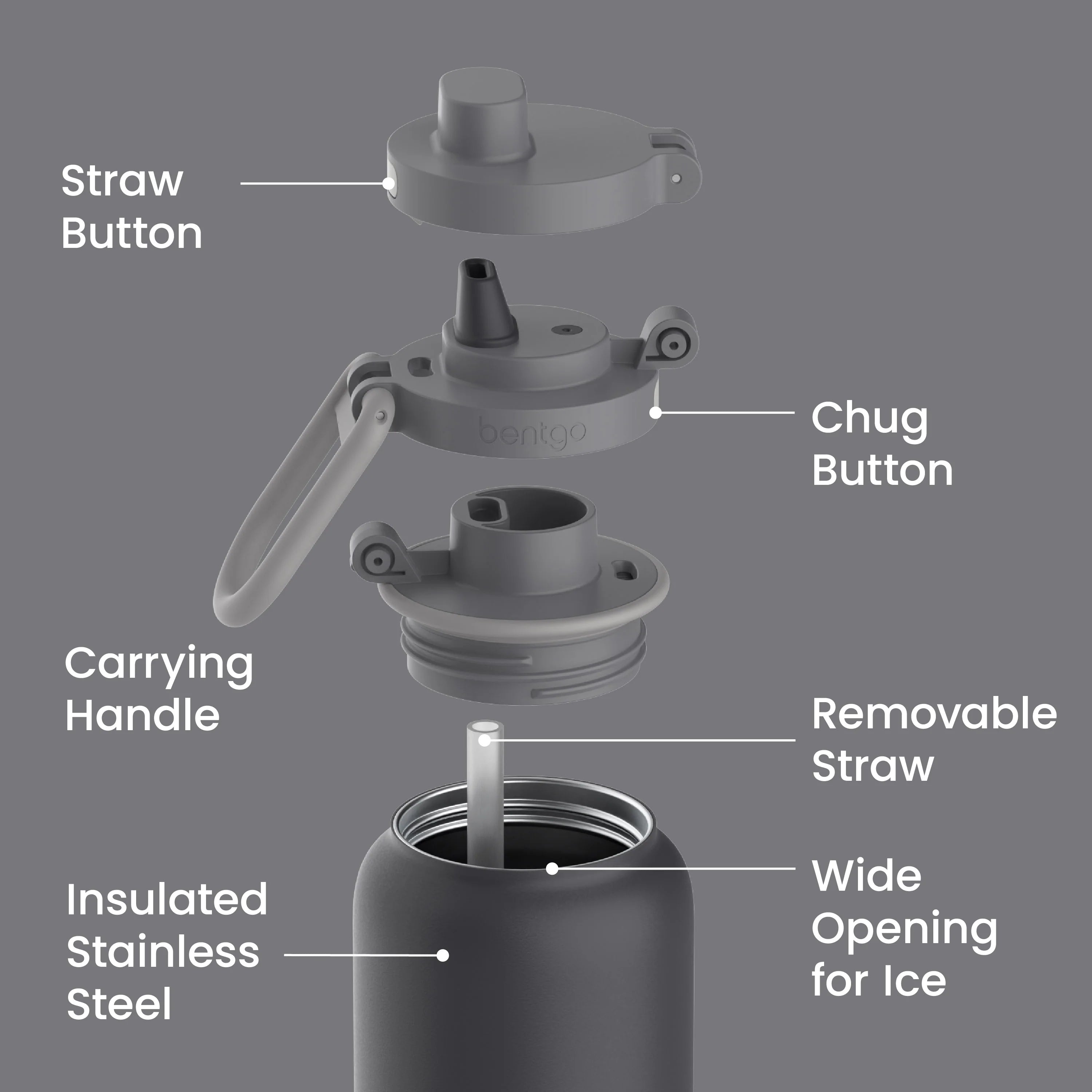 Bentgo Flip 2-in-1 Water Bottle (24 fl oz)