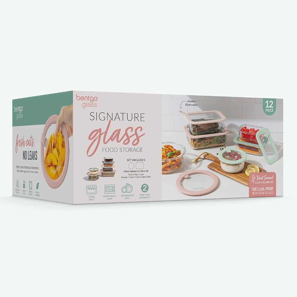Bentgo Signature Glass Food Storage Set (12-Piece)