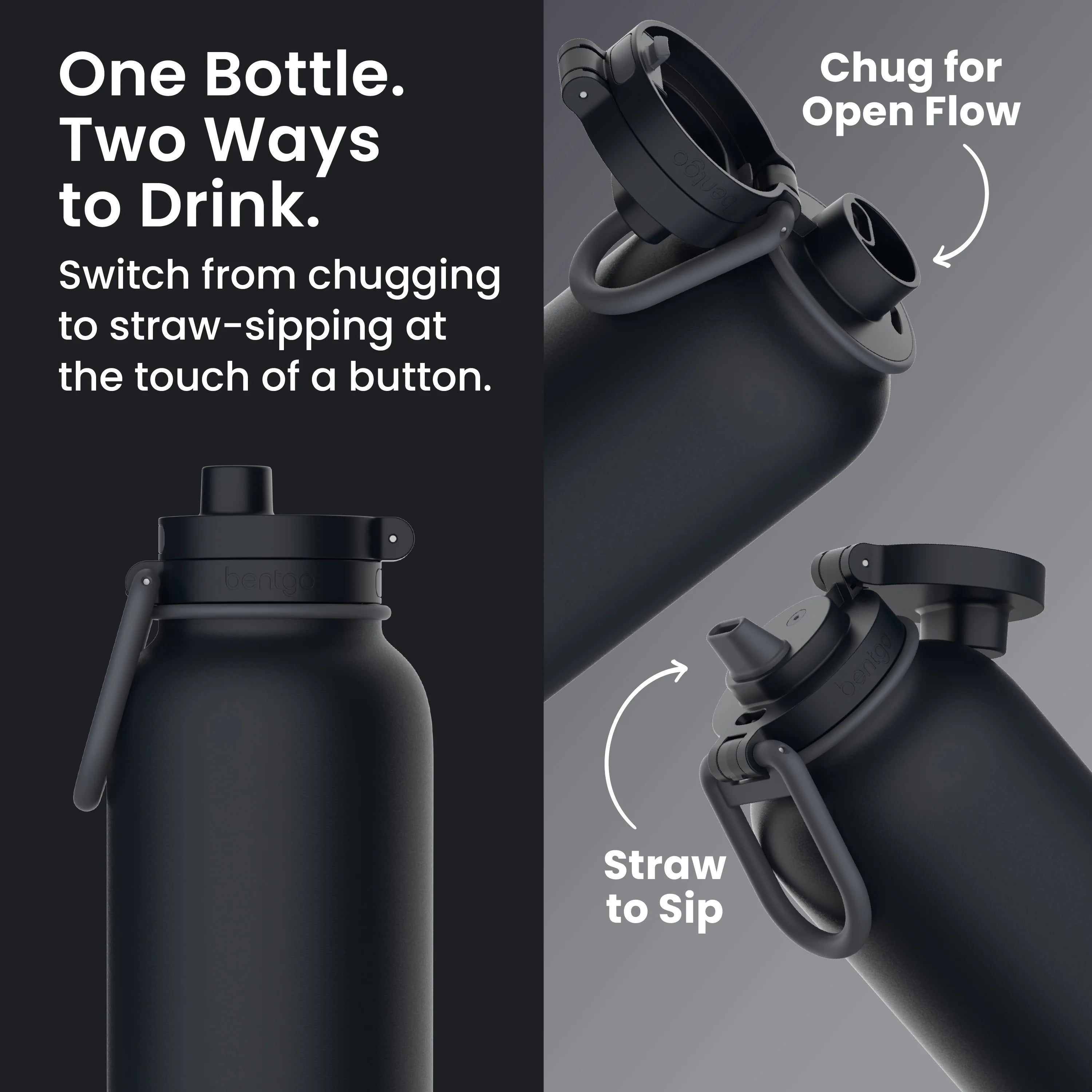 Bentgo Flip 2-in-1 Water Bottle (40 fl oz)