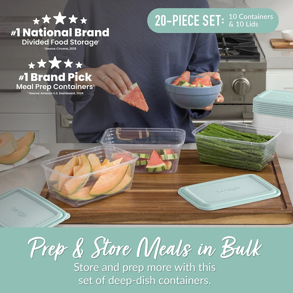 Bentgo Prep 8-Cup Deep-Dish Container (20-Piece Set)