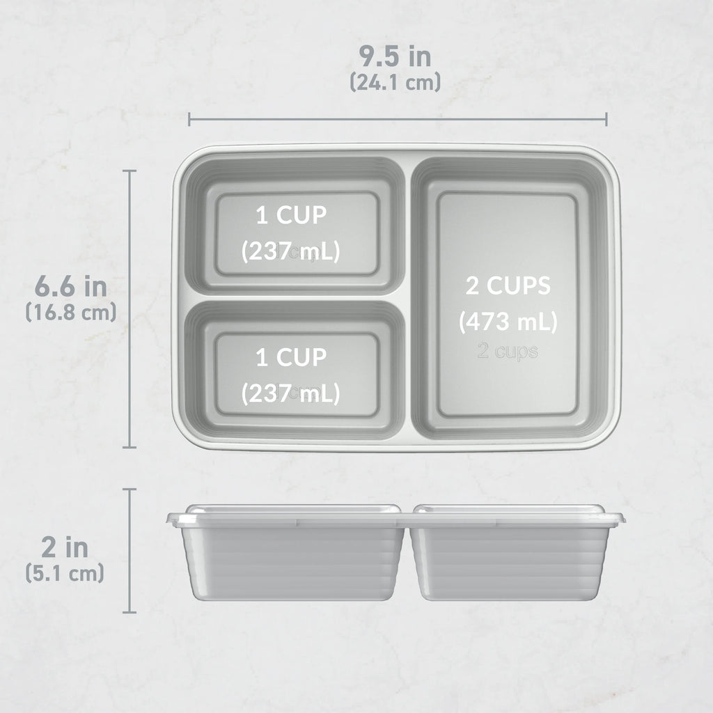 Bentgo Prep 3-Compartment Meal Prep Containers (20-Piece)