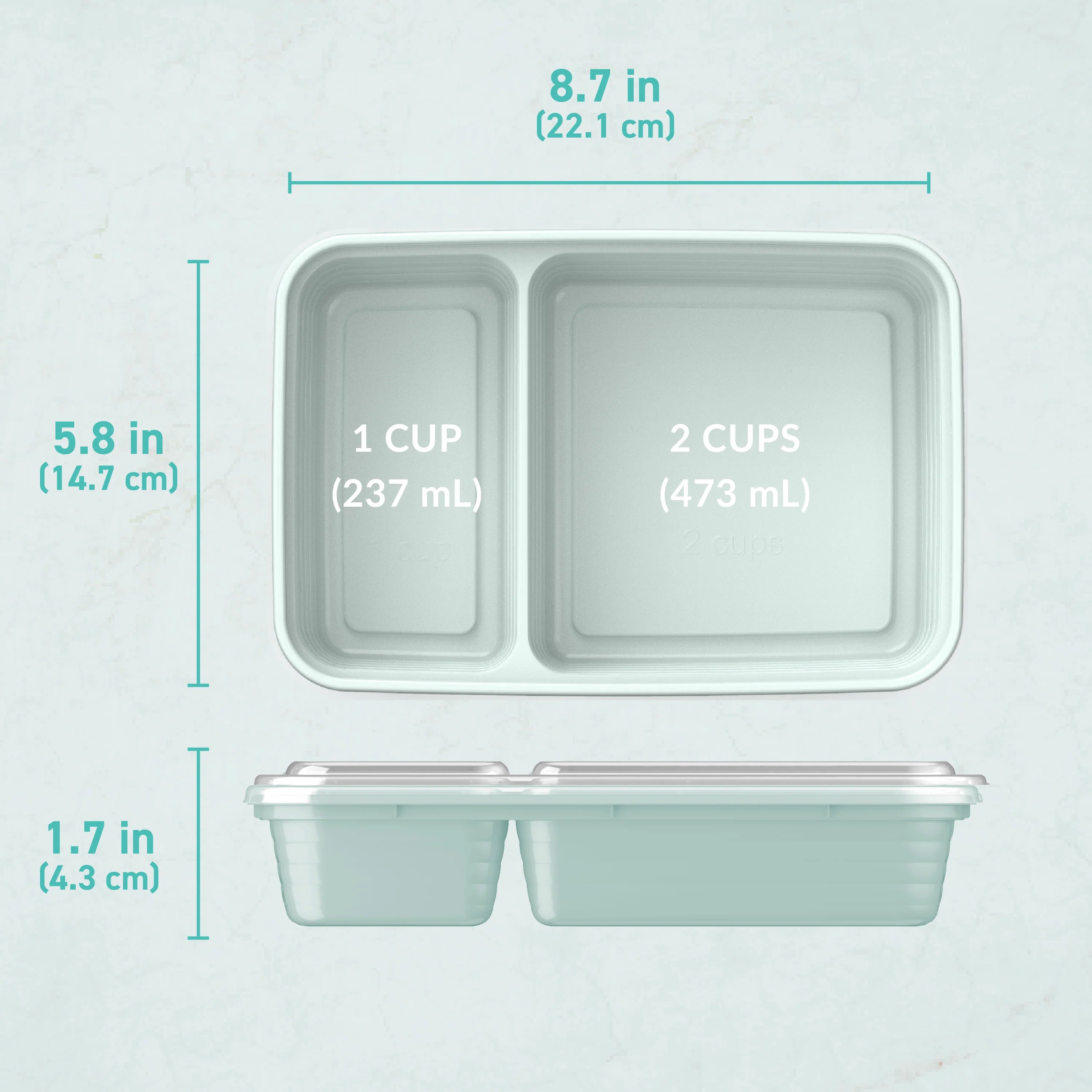 Bentgo Prep 2-Compartment Meal Prep Containers (20-Piece)