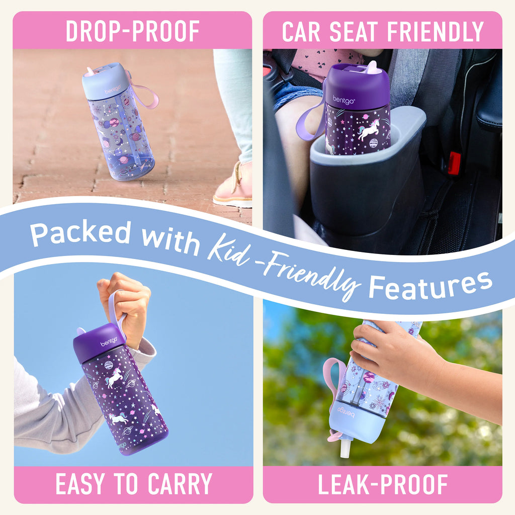 Bentgo Kids Prints Water Bottle (2-Pack)