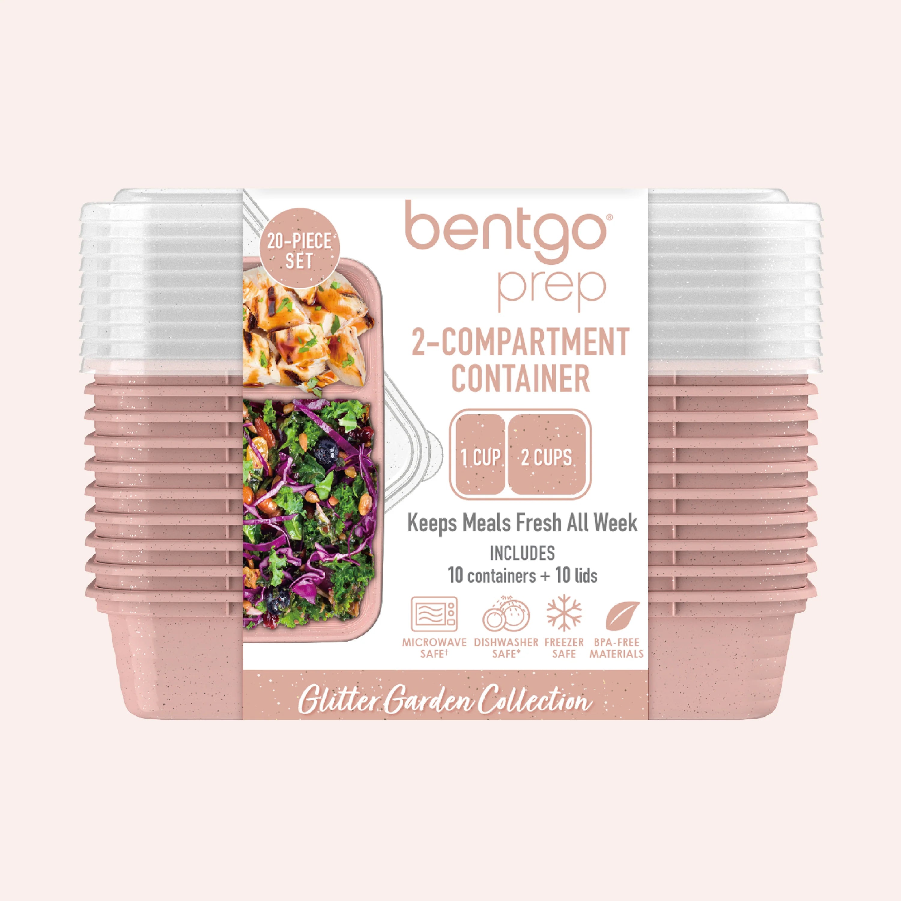 Bentgo Prep 2-Compartment Meal Prep Containers (20-Piece)