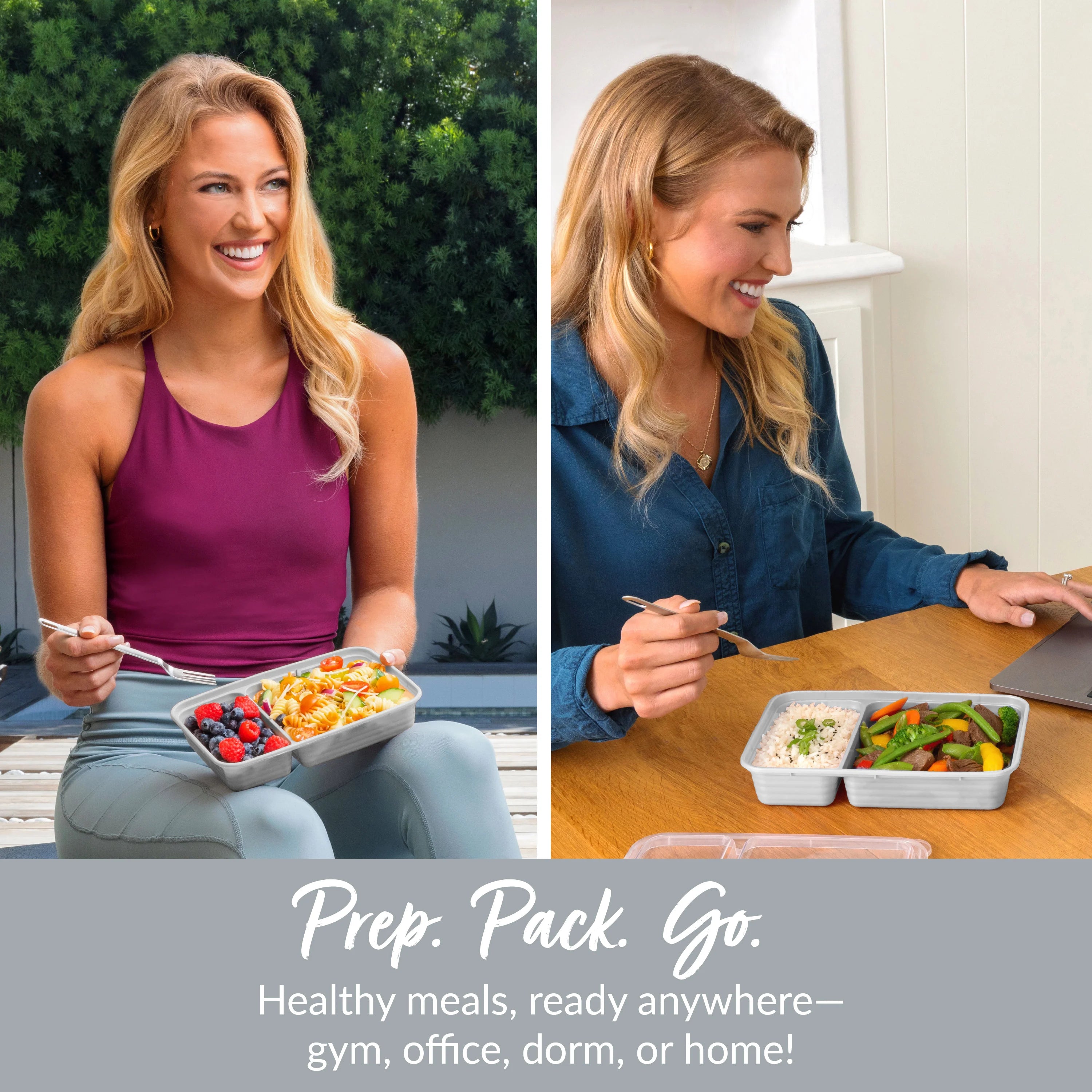 Bentgo Prep 2-Compartment Meal Prep Containers (20-Piece)