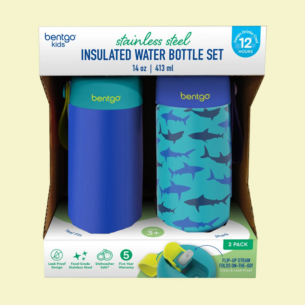 Bentgo Kids Stainless Steel Insulated Water Bottle (2-Pack)