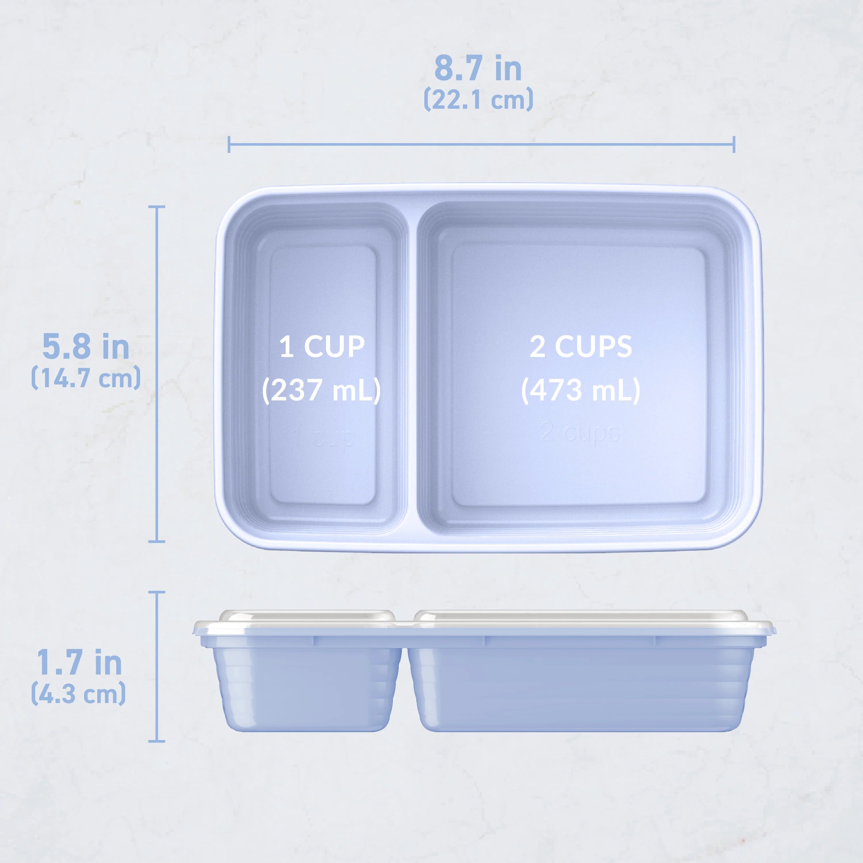 Bentgo Prep 2-Compartment Meal Prep Containers (20-Piece)