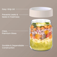 Bentgo Leak-Proof Glass Food Jars (16 fl oz Jars)