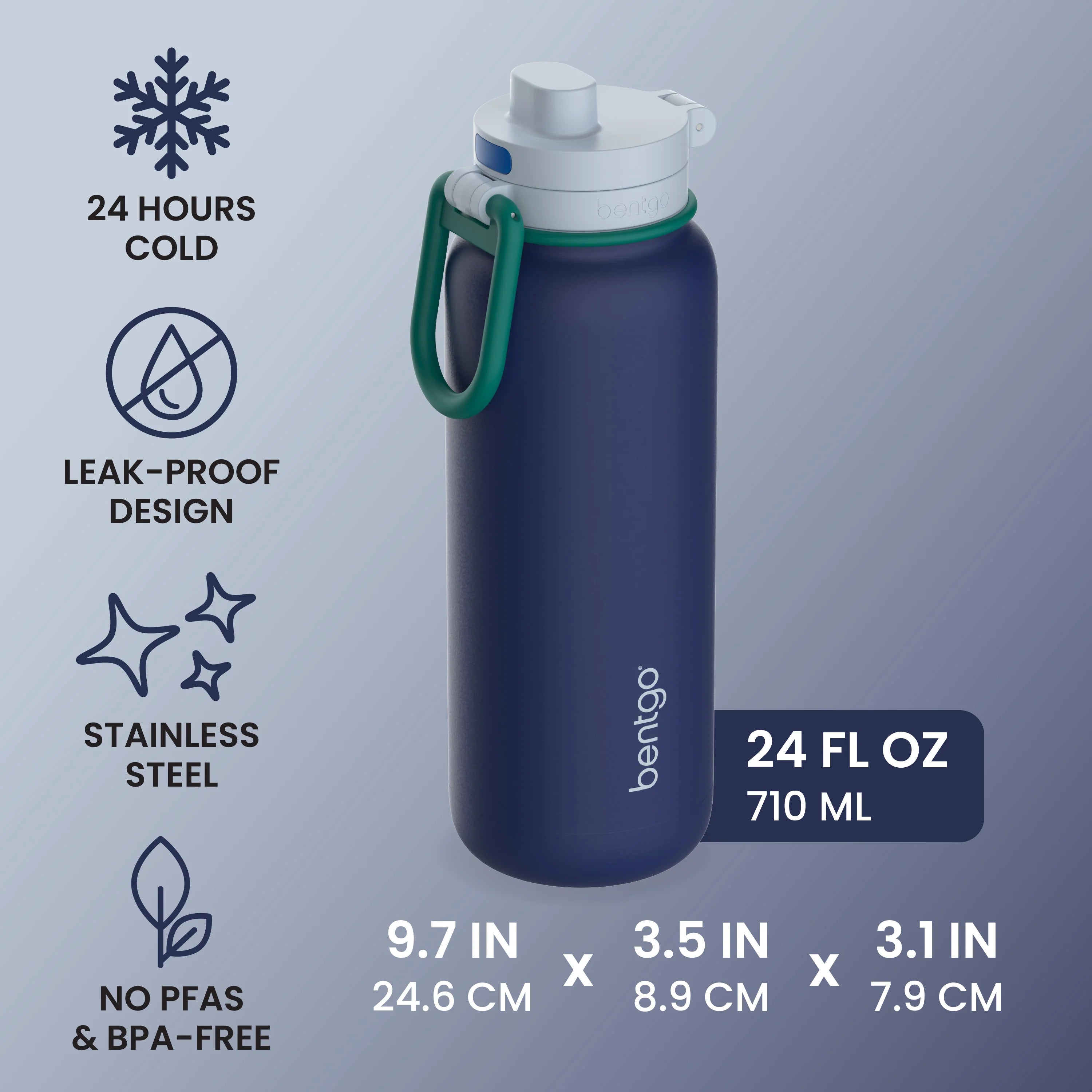 Bentgo Flip 2-in-1 Water Bottle (24 fl oz)