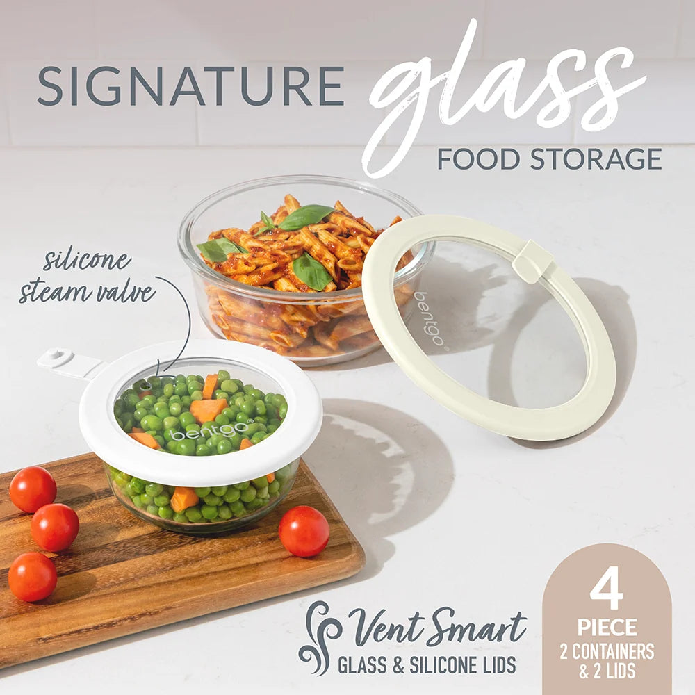 Bentgo Signature Glass Food Storage Set (4-Piece)