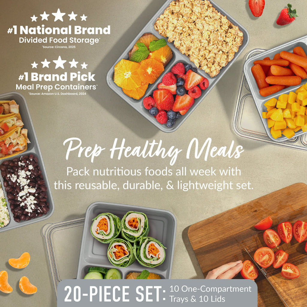 Bentgo Prep 3-Compartment Meal Prep Containers (20-Piece)