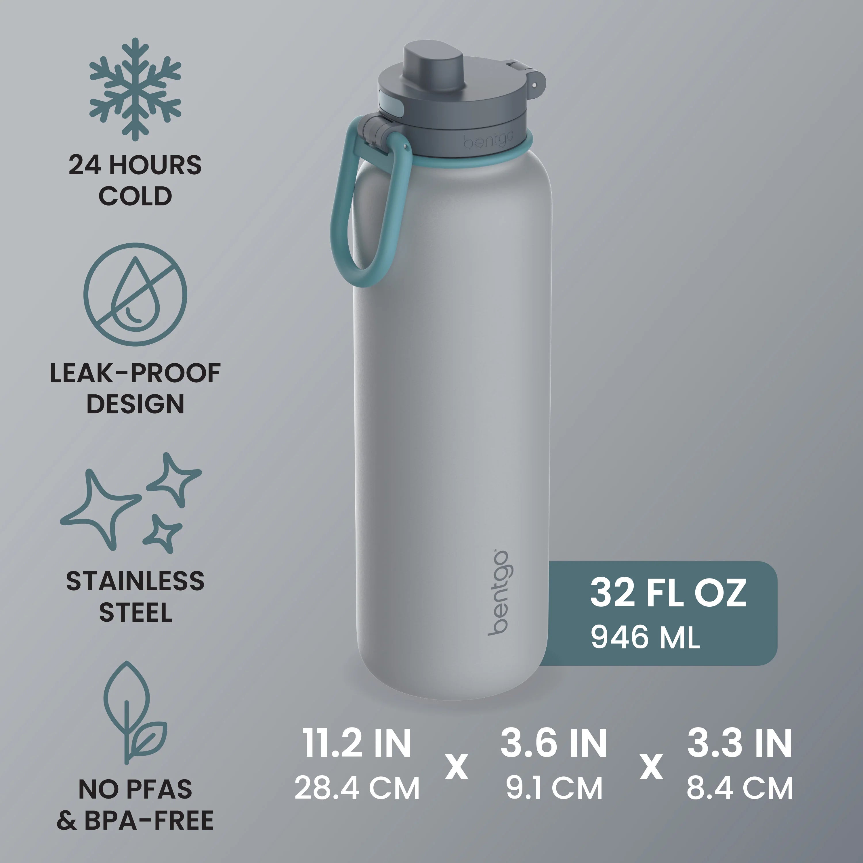 Bentgo Flip 2-in-1 Water Bottle (32 fl oz)