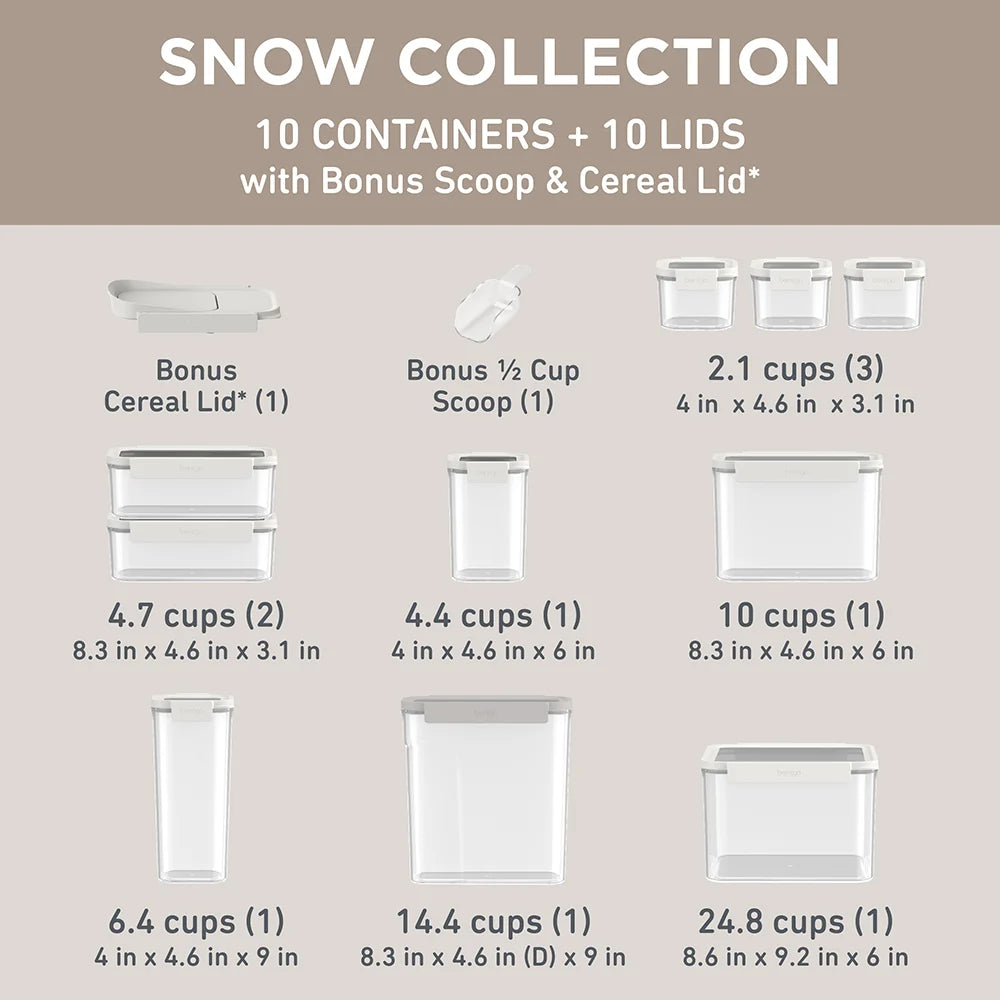 Bentgo Pantry Airtight Food Storage Containers (22-pcs)