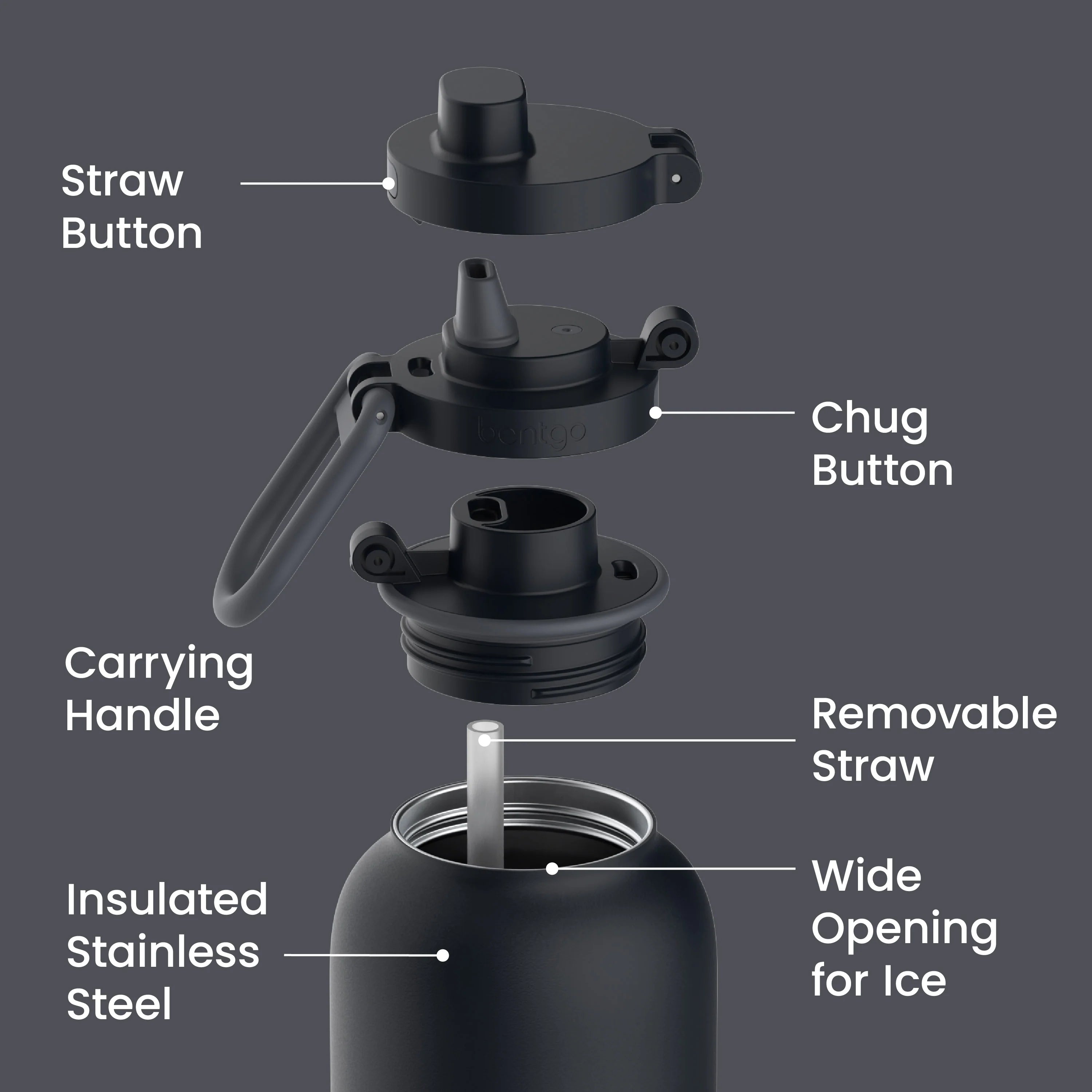 Bentgo Flip 2-in-1 Water Bottle (40 fl oz)