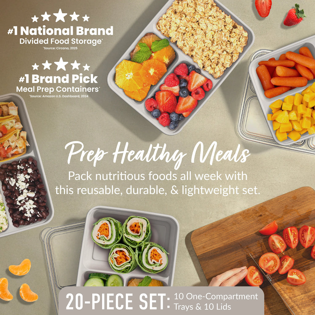Bentgo Prep 3-Compartment Meal Prep Containers (20-Piece)