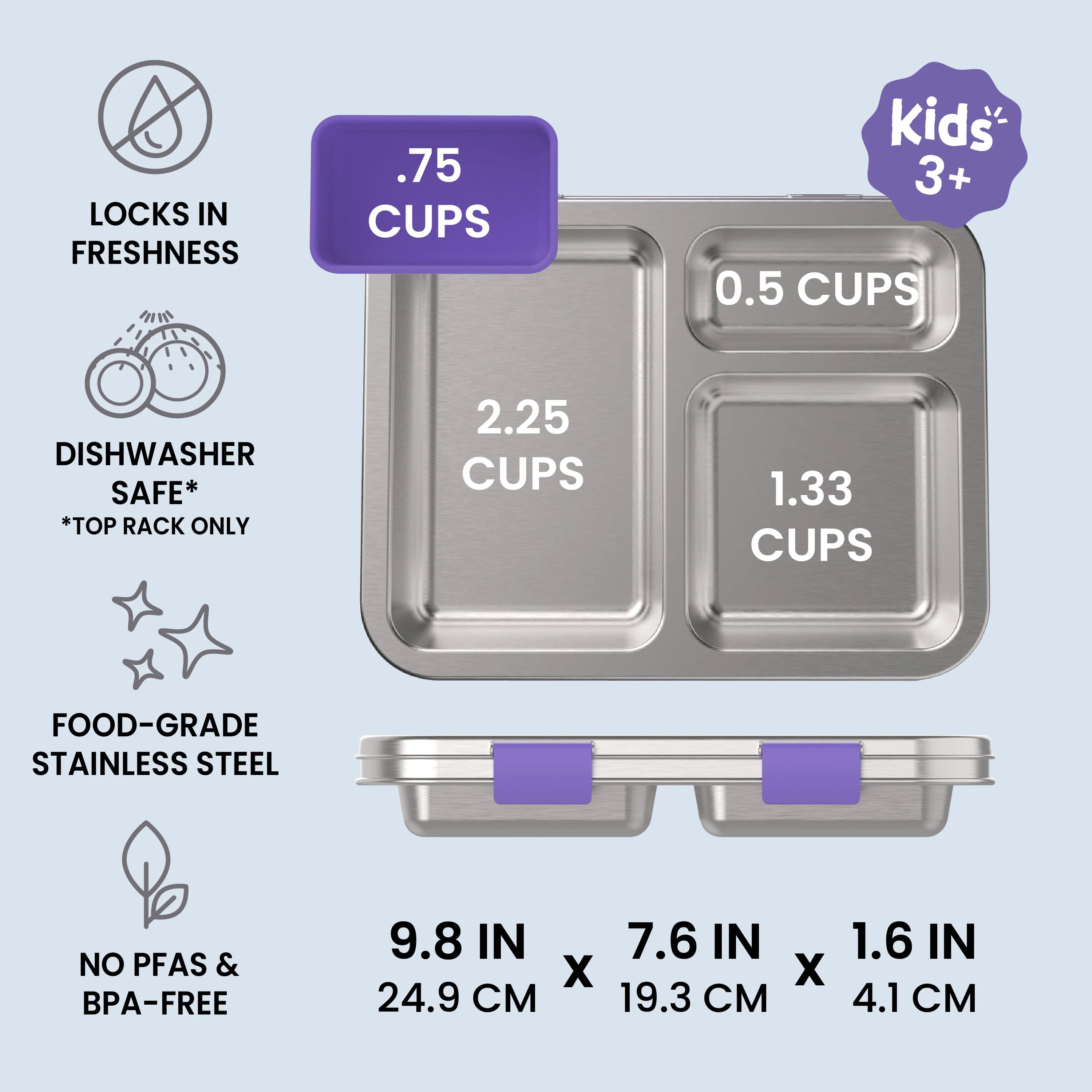 Bentgo Kids Stainless Steel Lunch Box (2-Pack)