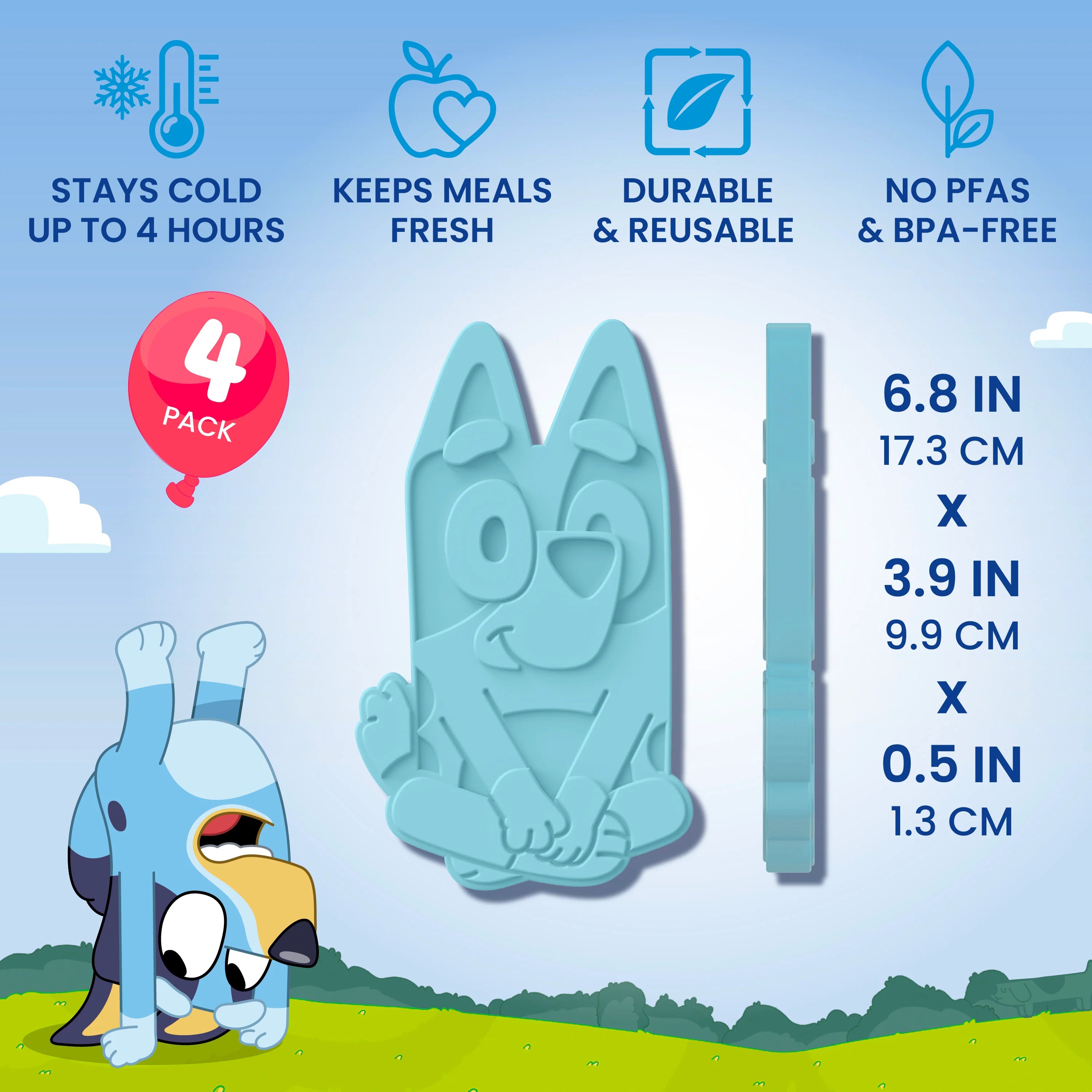 Bentgo + Bluey Reusable Ice Packs (4-Pack)