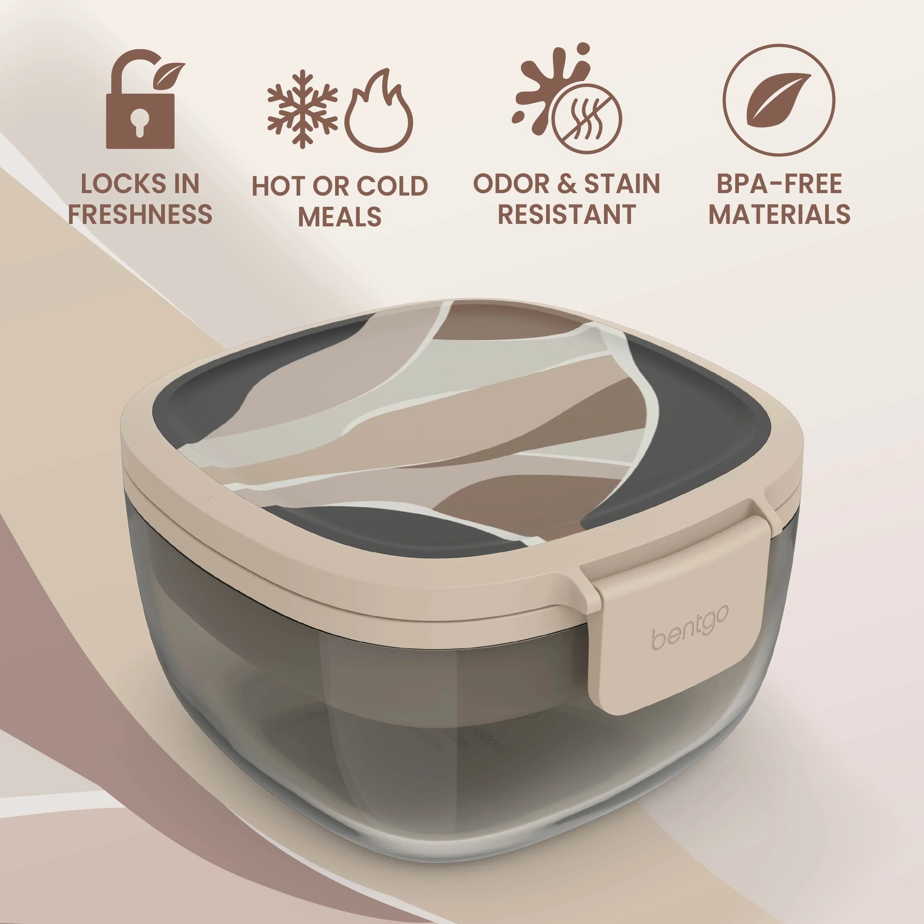 Bentgo Glass Prints All-in-One Salad Container