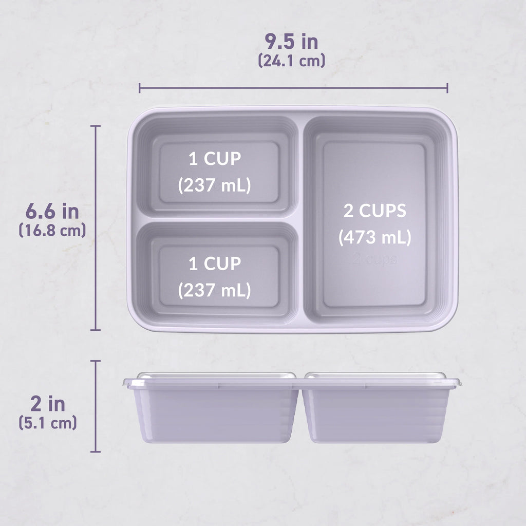 Bentgo Prep 3-Compartment Meal Prep Containers (20-Piece)