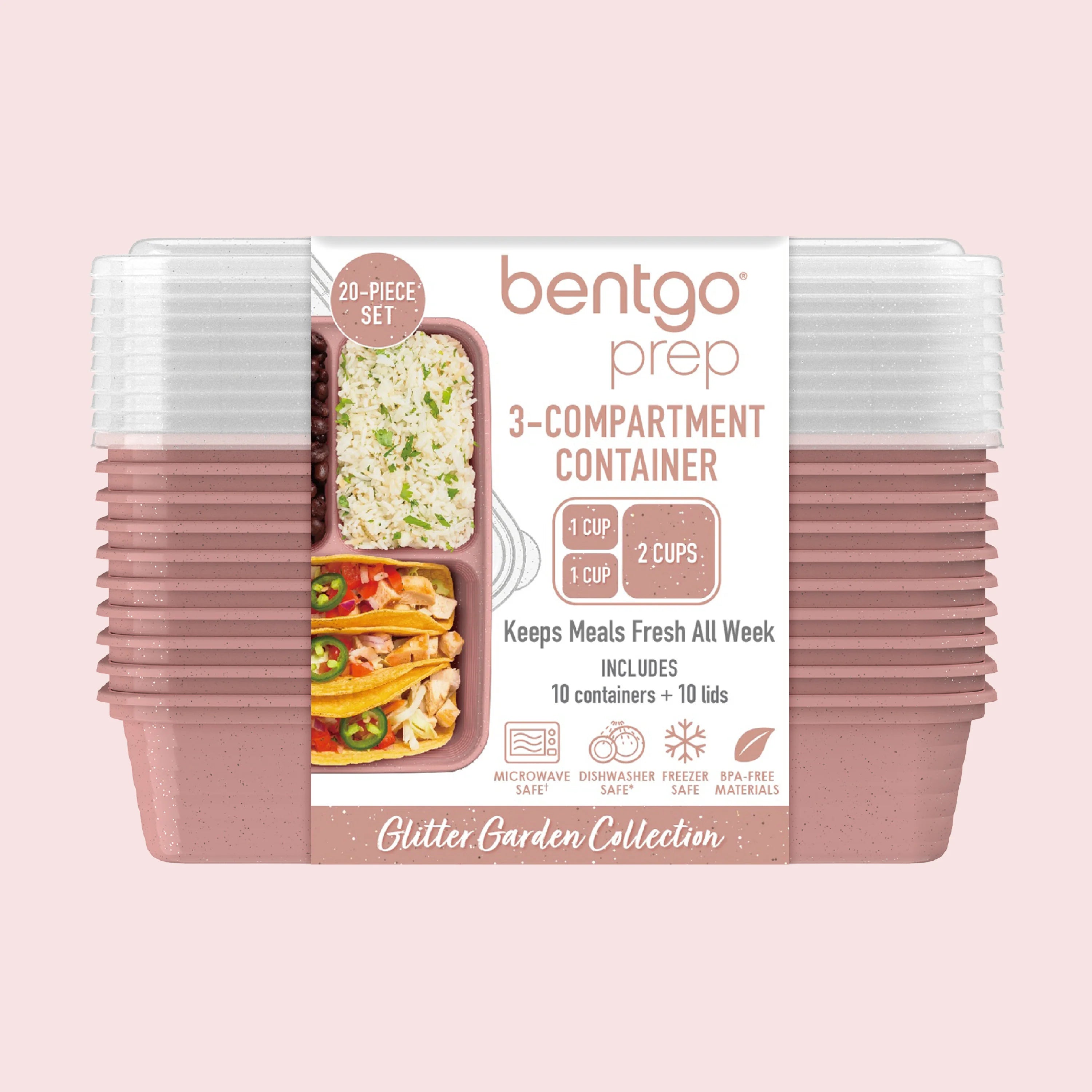 Bentgo Prep 3-Compartment Meal Prep Containers (20-Piece)