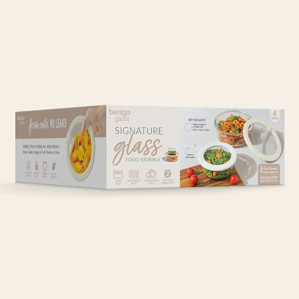 Bentgo Signature Glass Food Storage Set (4-Piece)