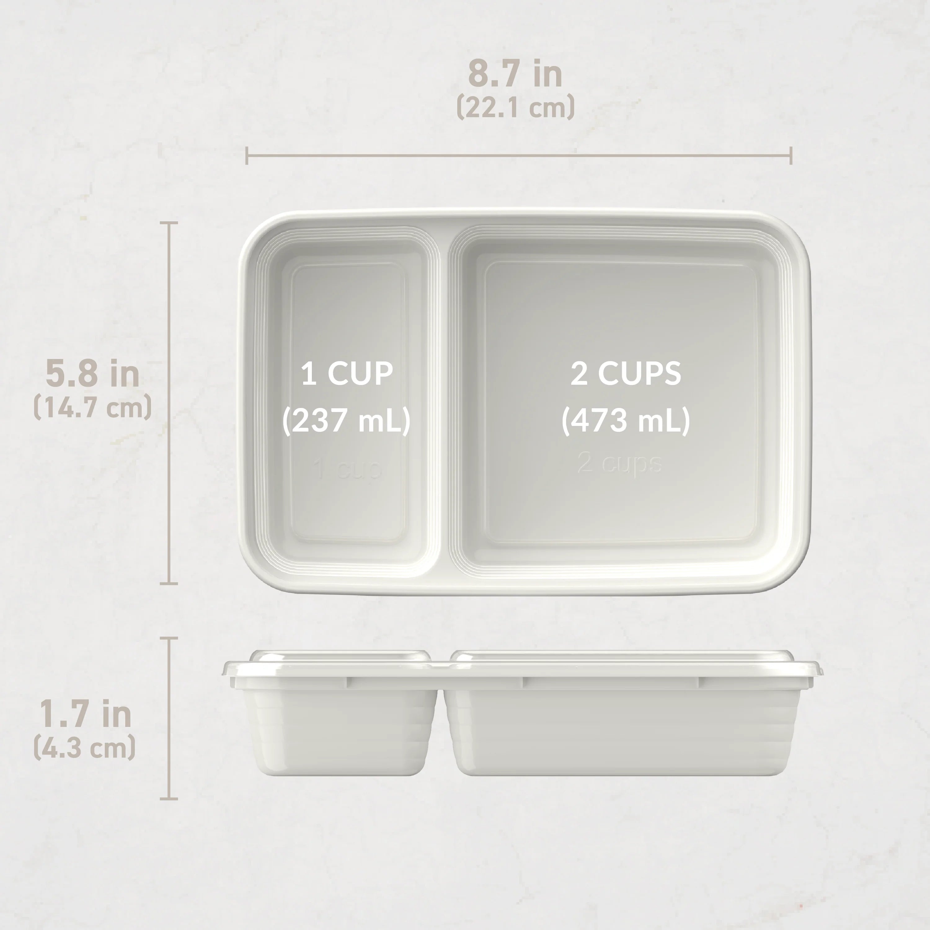 Bentgo Prep 2-Compartment Meal Prep Containers (20-Piece)