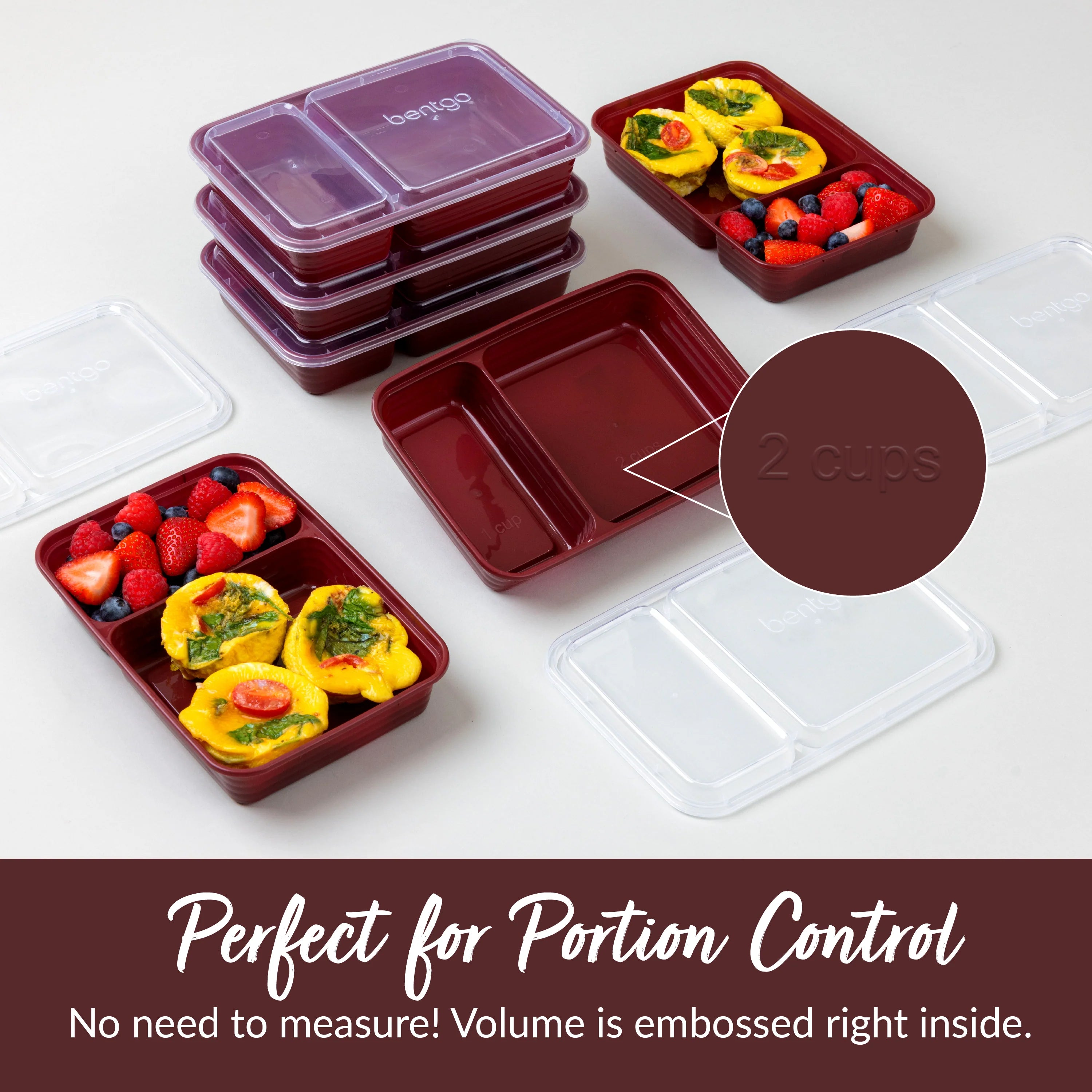 Bentgo Prep 2-Compartment Meal Prep Containers (20-Piece)