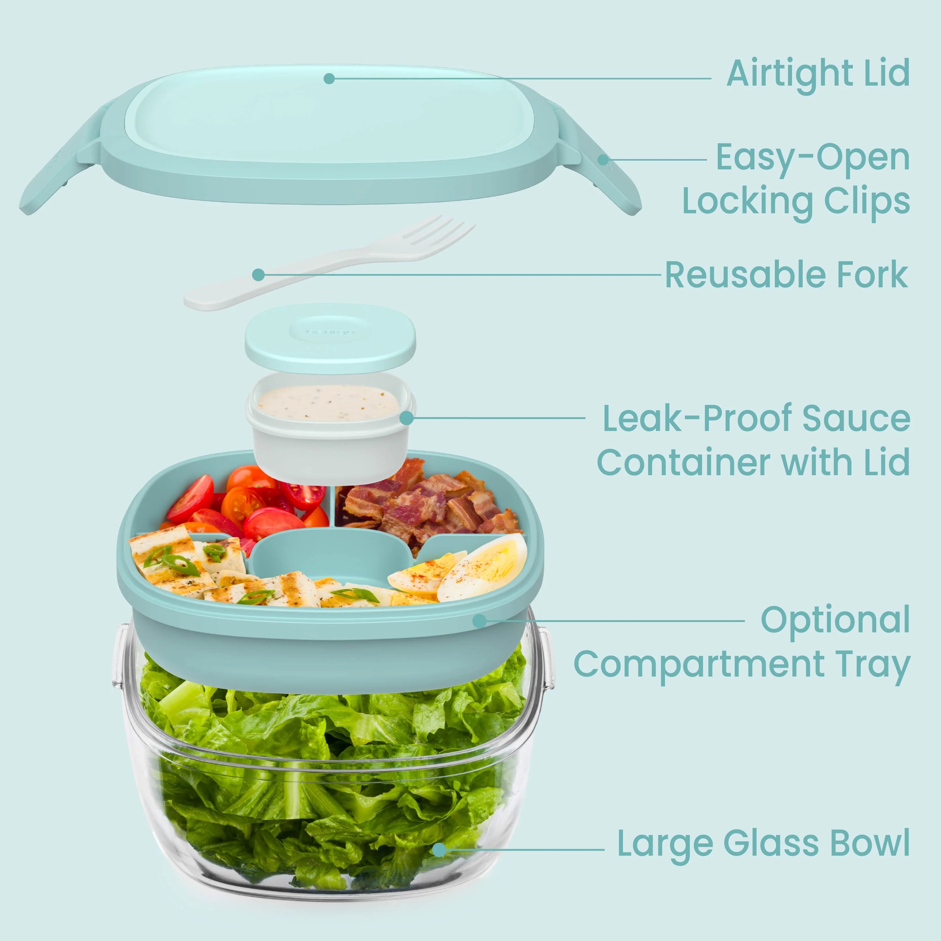 Bentgo Glass Salad Container