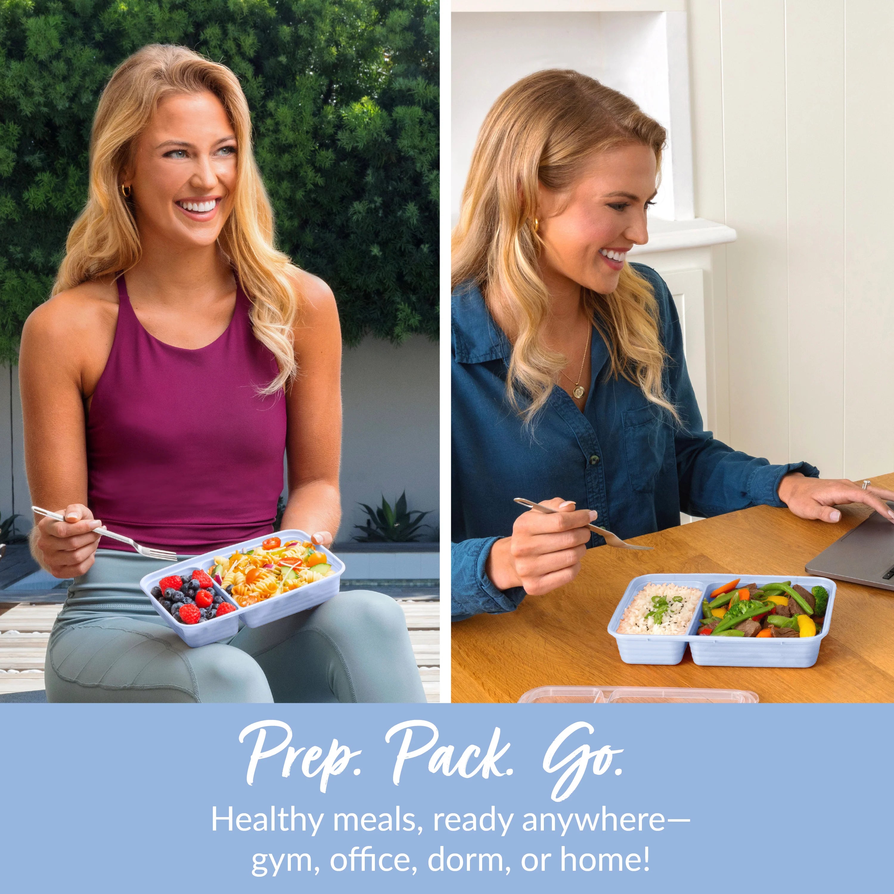 Bentgo Prep 2-Compartment Meal Prep Containers (20-Piece)