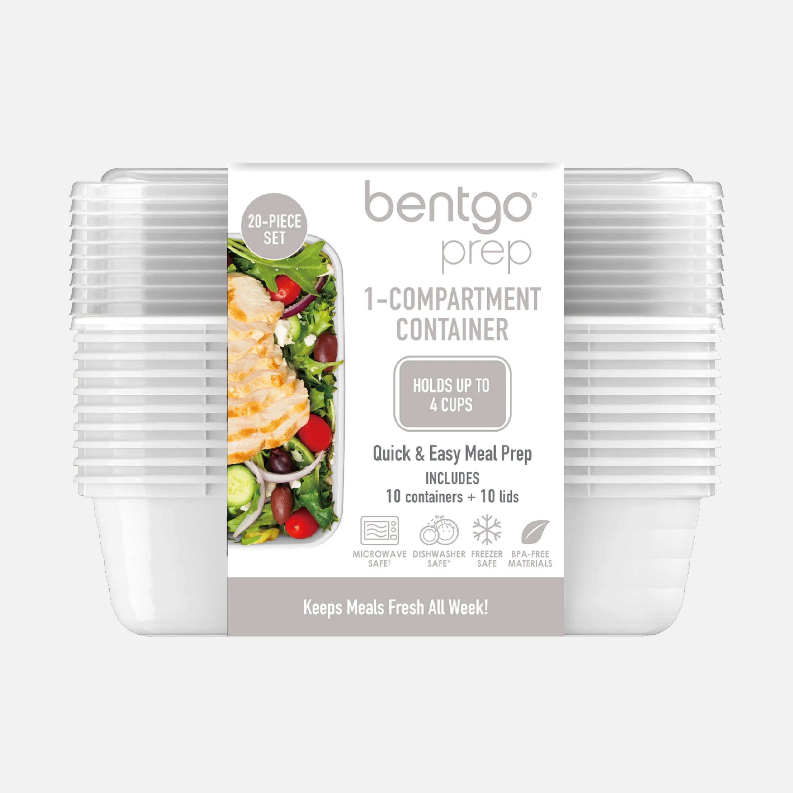 Bentgo Prep 1-Compartment Meal Prep Containers (20-Piece)